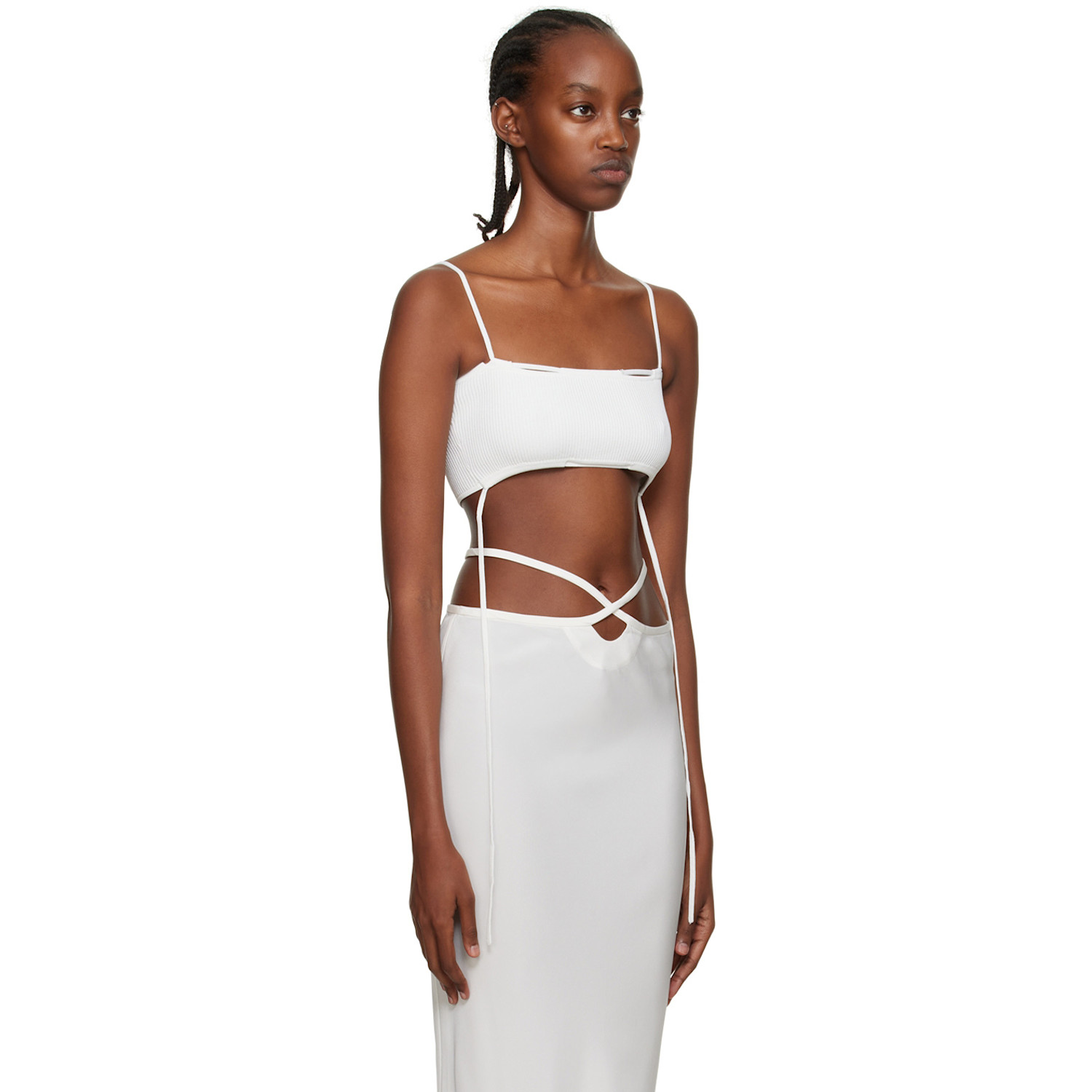  Christopher Esber White Wrap Camisole 