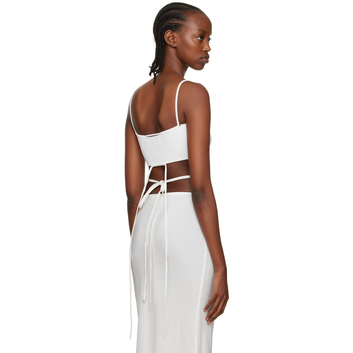  Christopher Esber White Wrap Camisole 