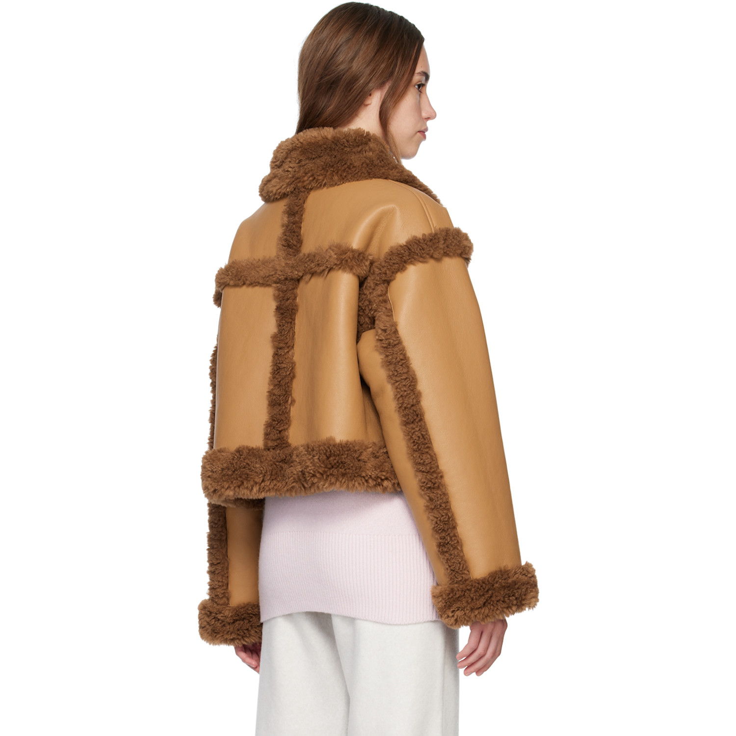  Stand Studio Brown Kristy Faux-shearling Jacket 