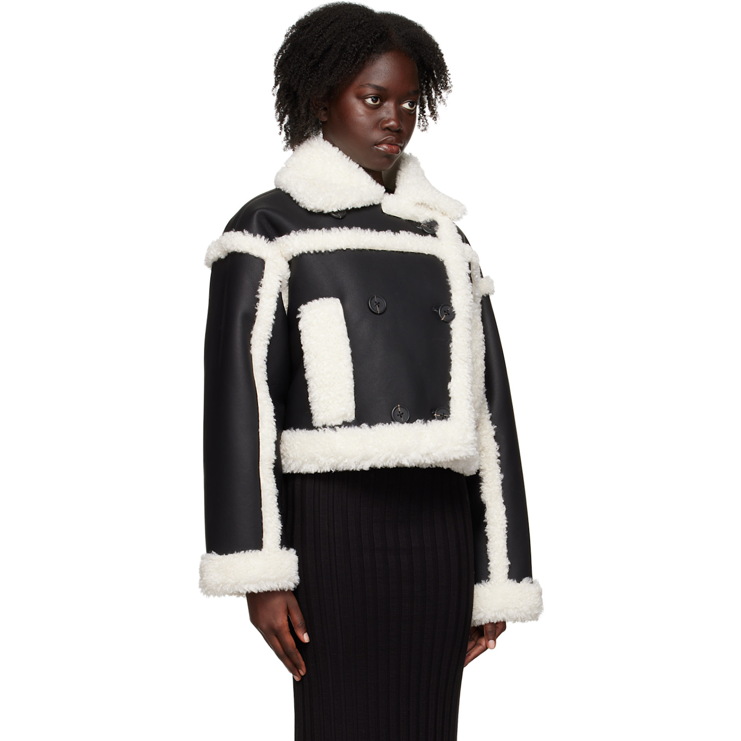  Stand Studio Black Kristy Faux-leather Jacket 