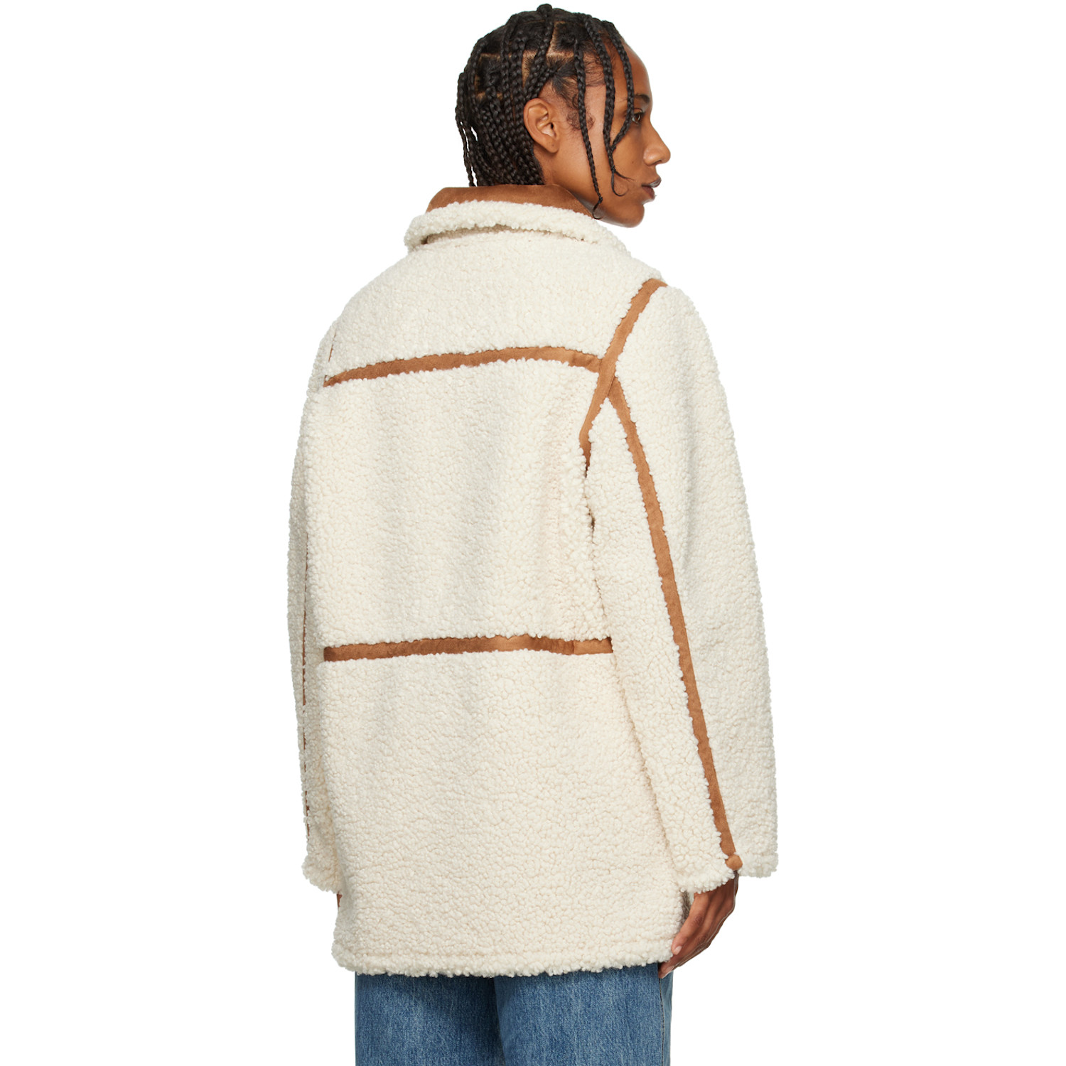  Stand Studio Off-white Chloe Faux-shearling Jacket 