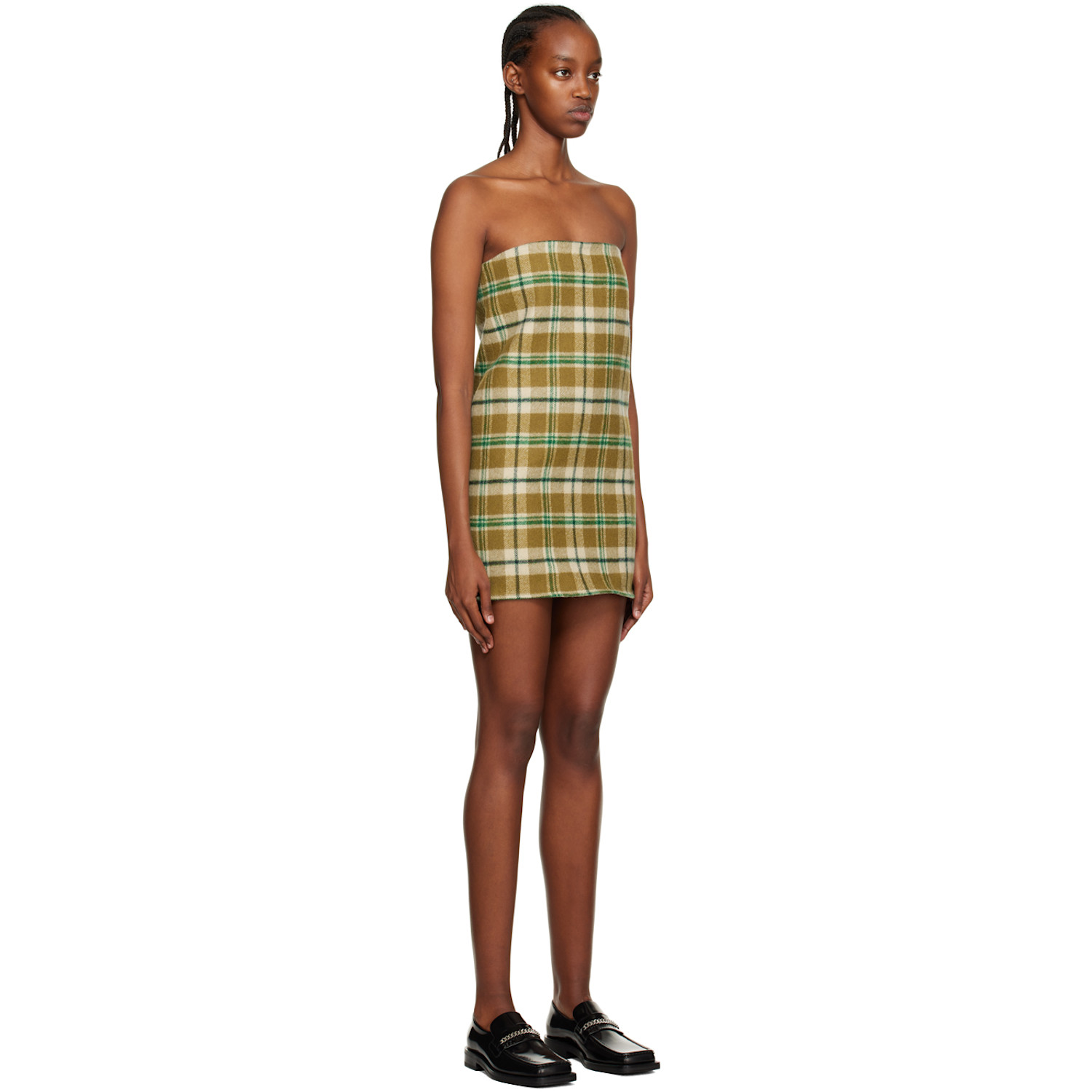  We11done Khaki Wire Minidress 