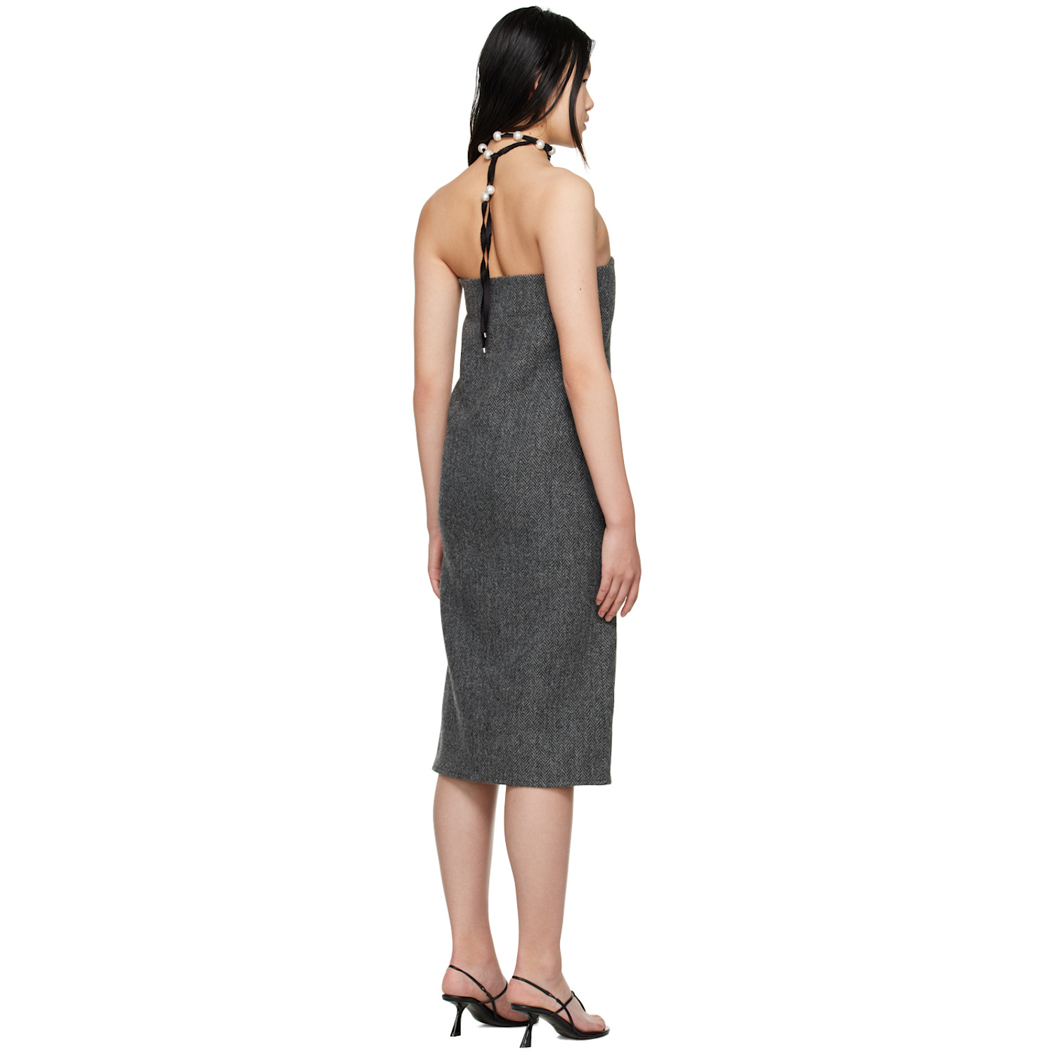  We11done Gray Tube Midi Dress 