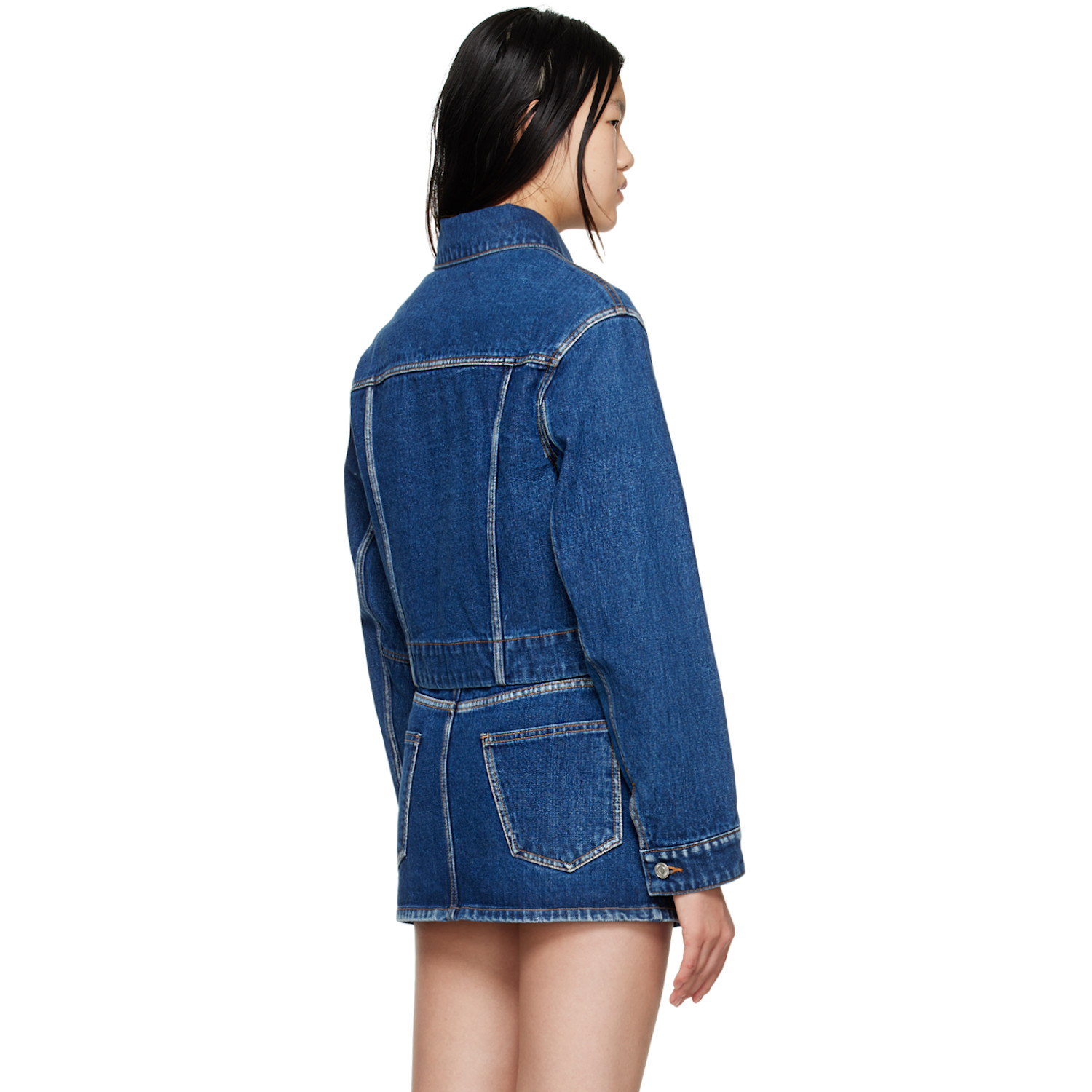  We11done Blue V-line Denim Jacket 