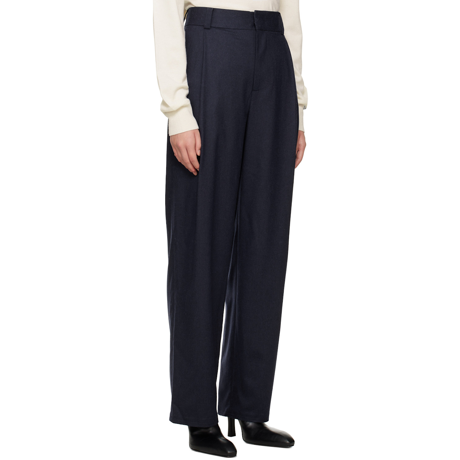  We11done Navy Wide-leg Trousers 