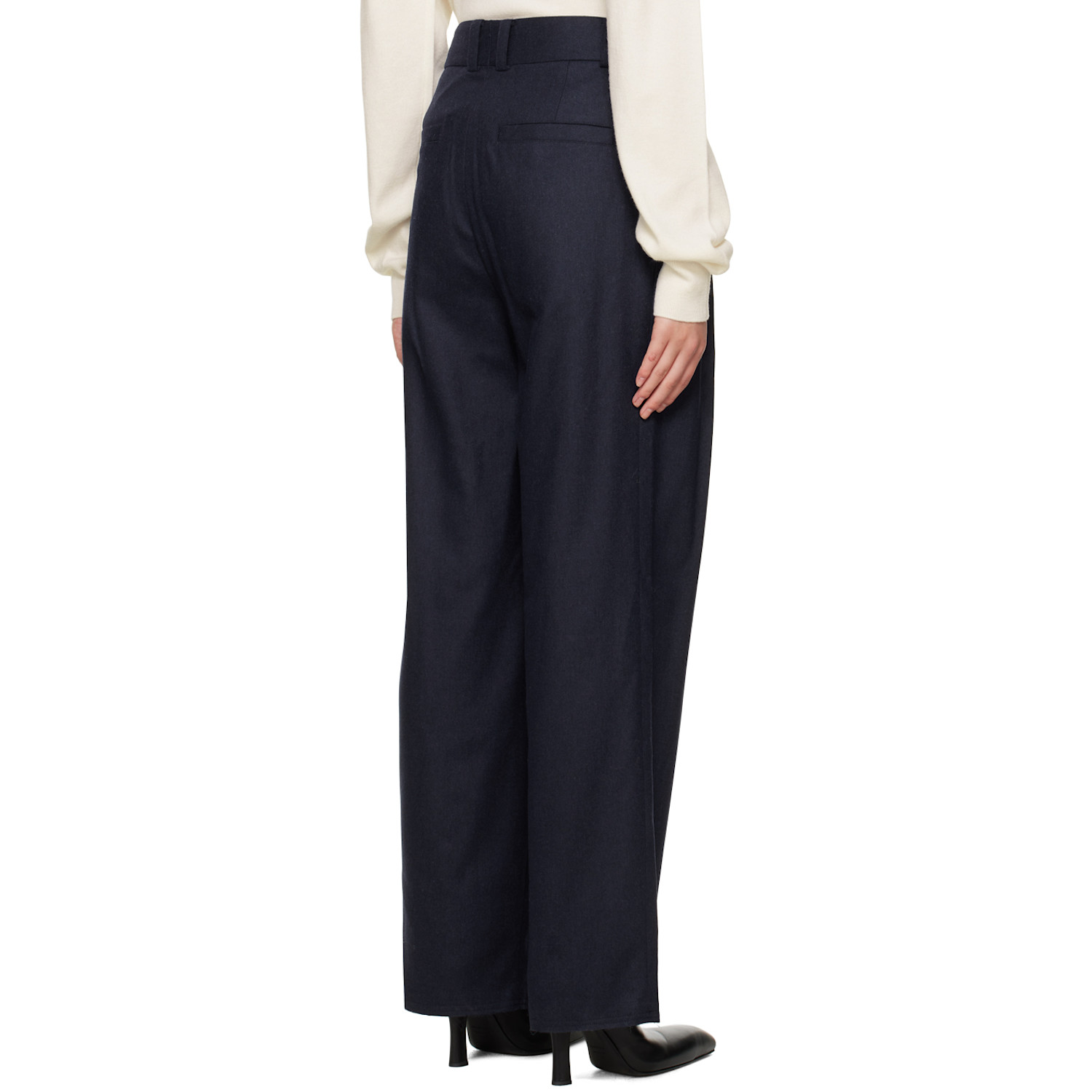  We11done Navy Wide-leg Trousers 