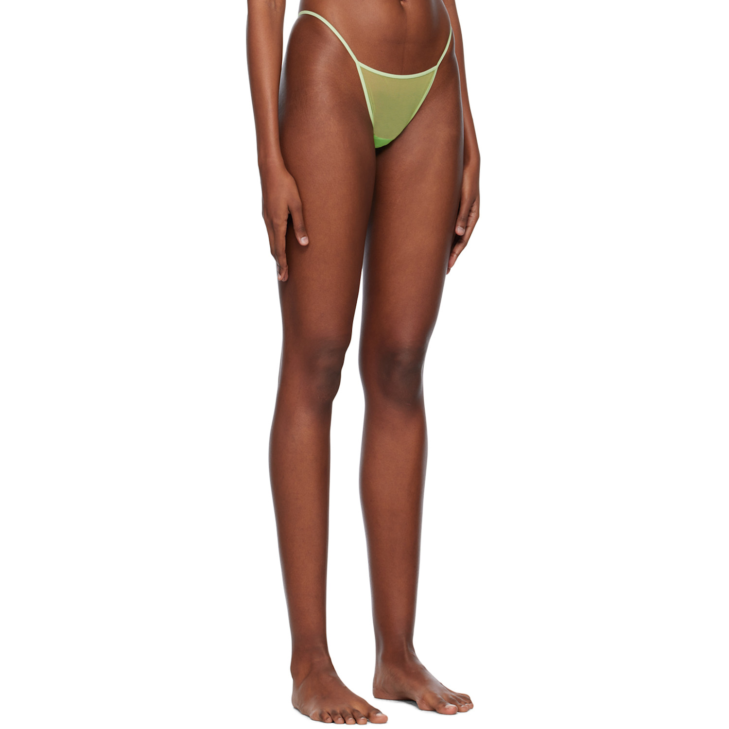  Nensi Dojaka Green Sheer Briefs 