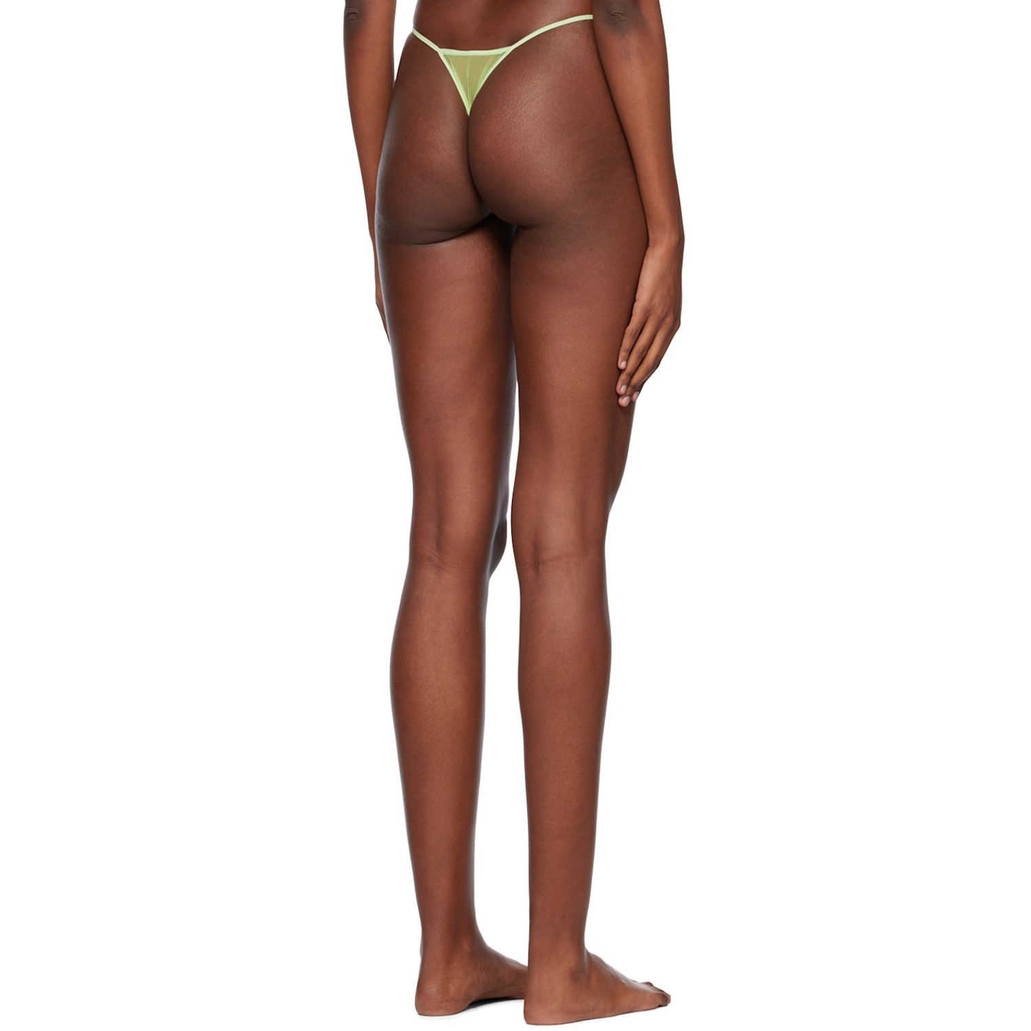  Nensi Dojaka Green Sheer Briefs 