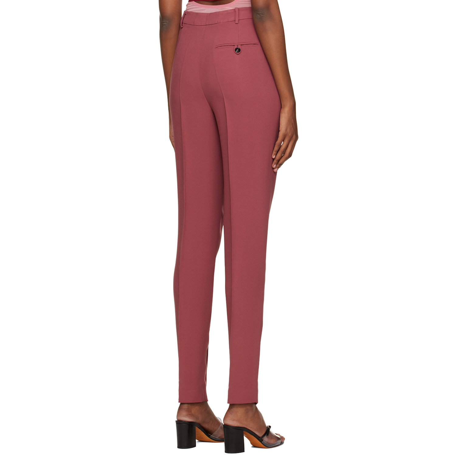  Nensi Dojaka Pink Tailored Trousers 