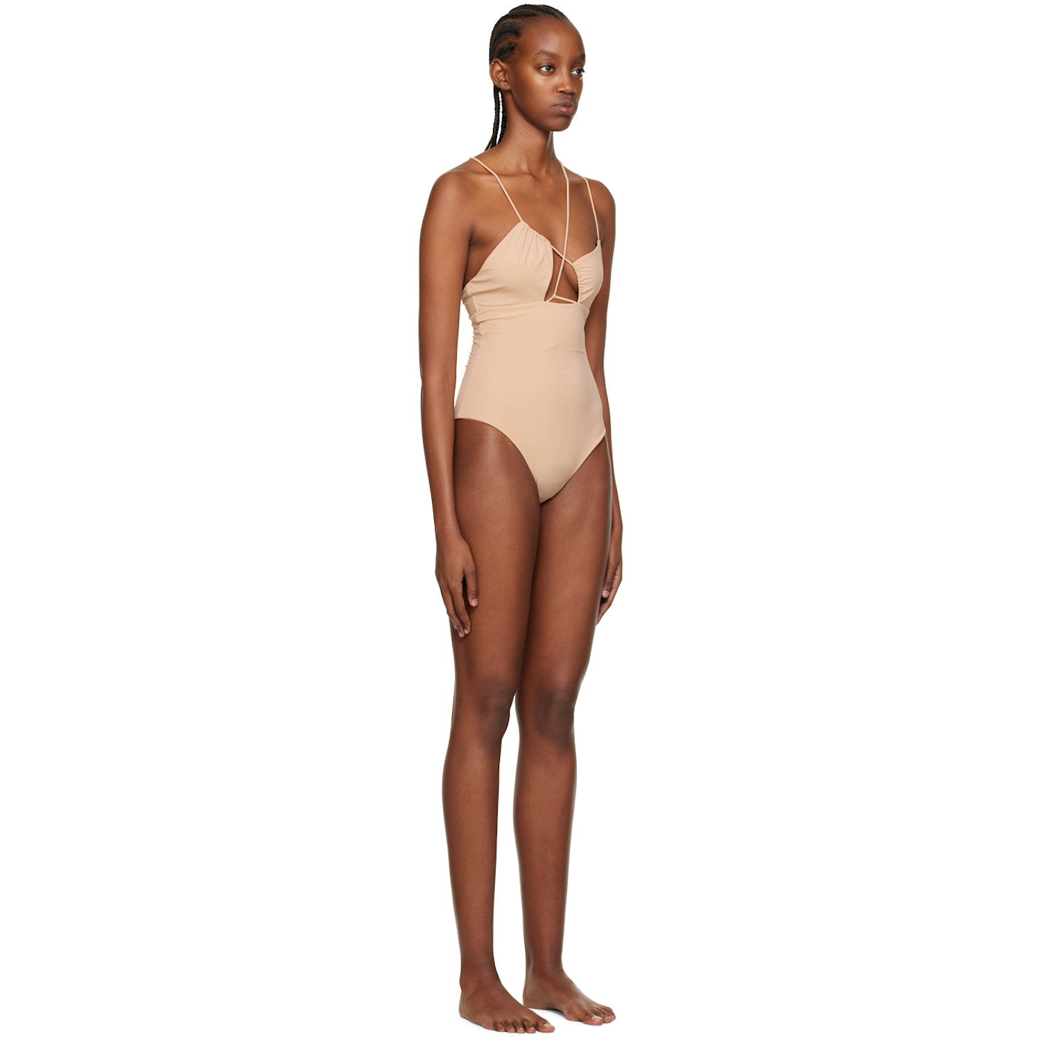  Nensi Dojaka Sssense Exclusive Beige Strappy One-piece 