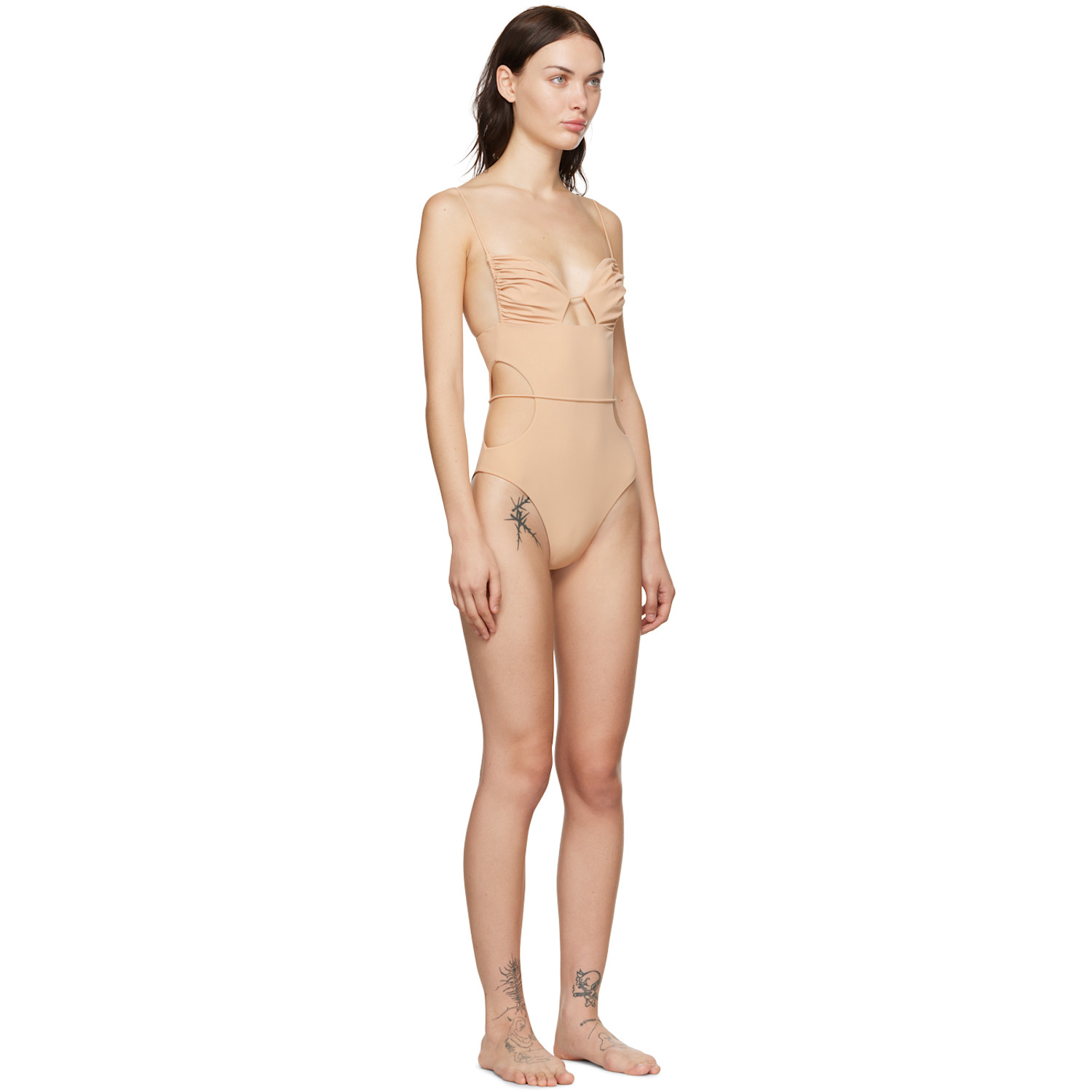  Nensi Dojaka Ssense Exclusive Beige One-piece 