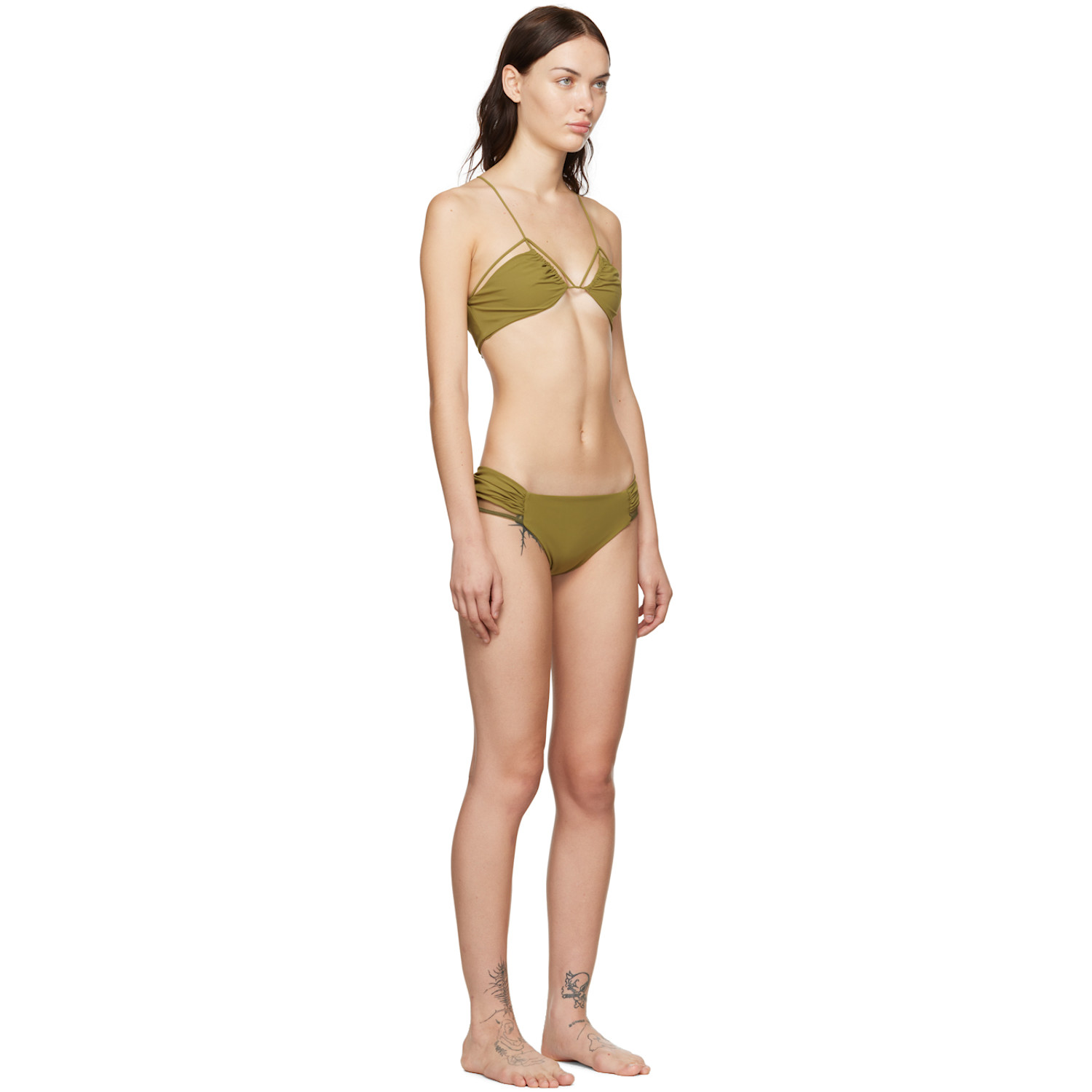  Nensi Dojaka Ssense Exclusive Khaki Bikini 