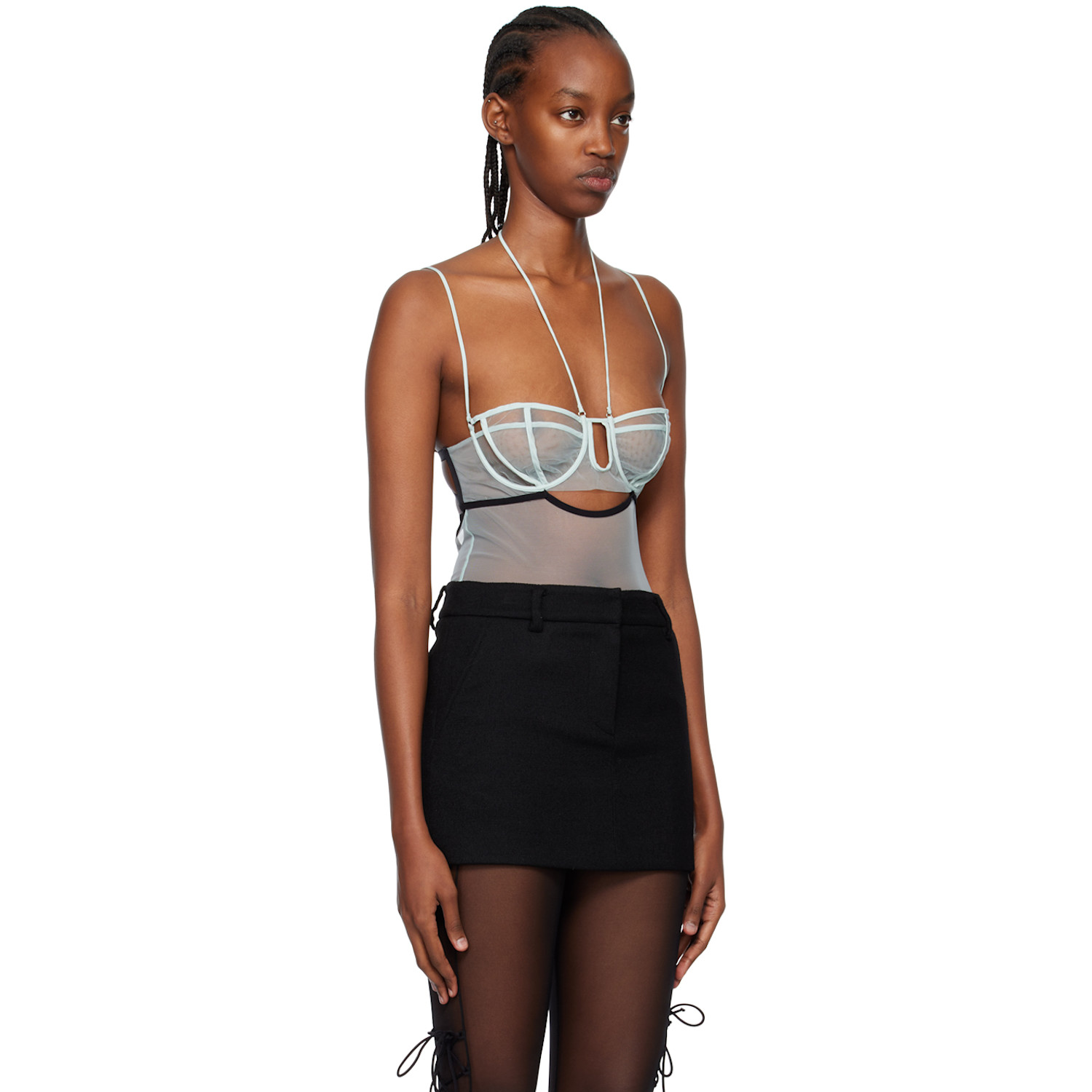  Nensi Dojaka Ssense Exclusive Blue Bodysuit 