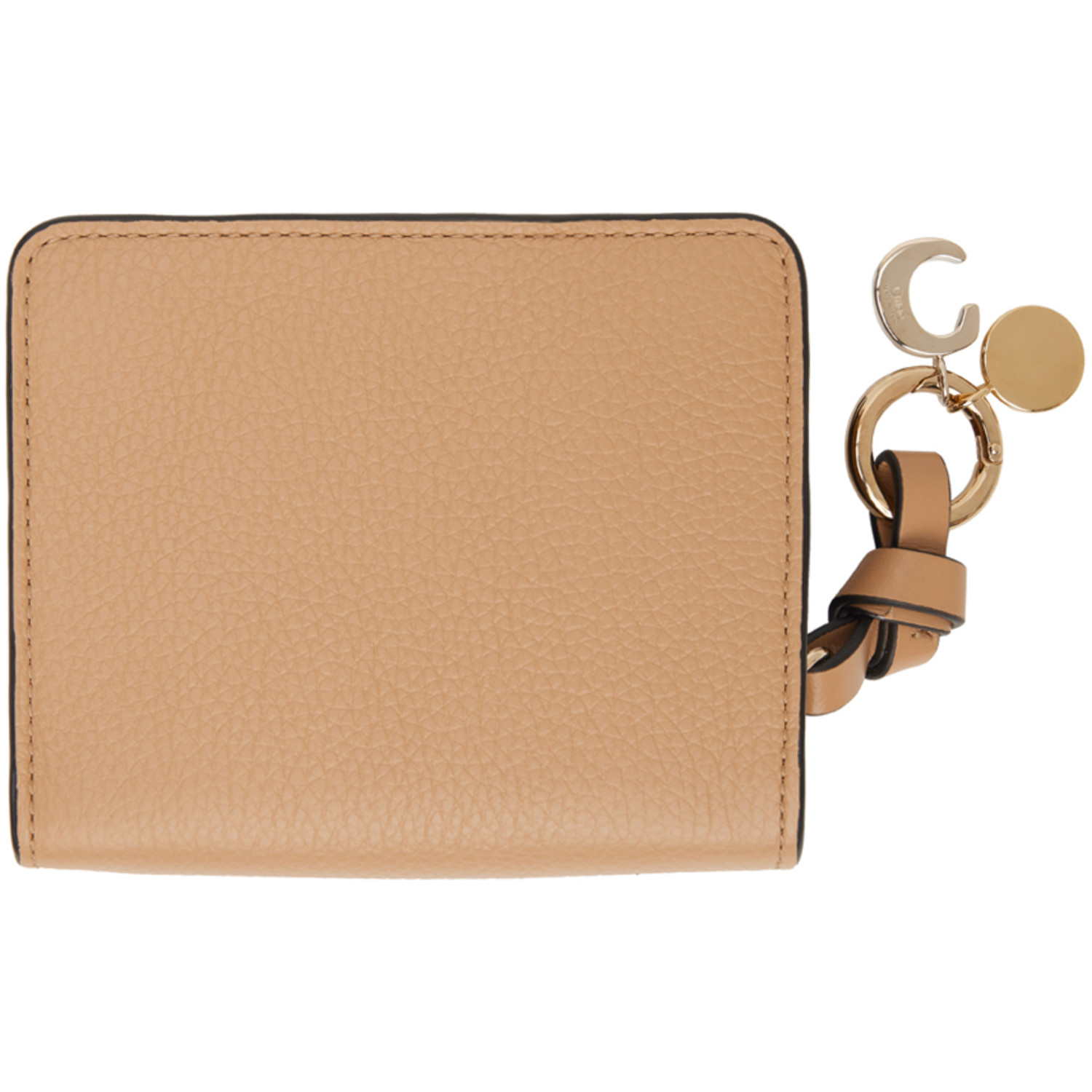  Chloé Tan Alphabet Zip Compact Wallet 