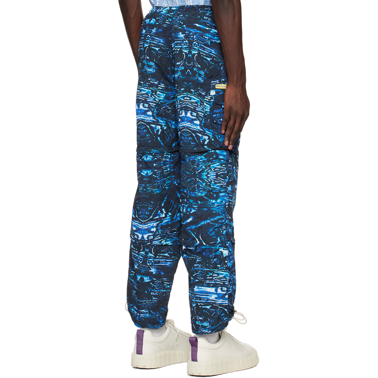  Palmer Blue Paneled Cargo Pants 