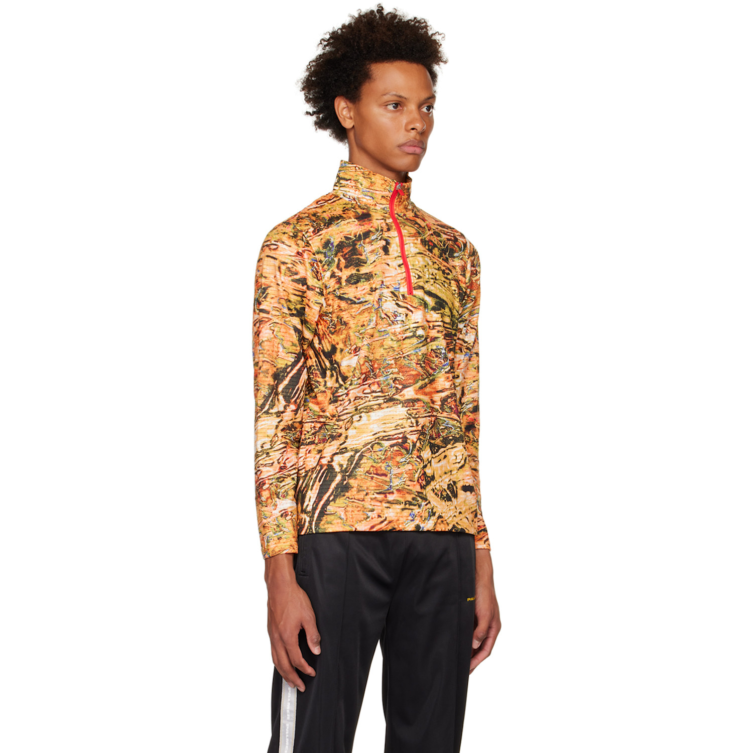  Palmer Orange Printed Sweater 