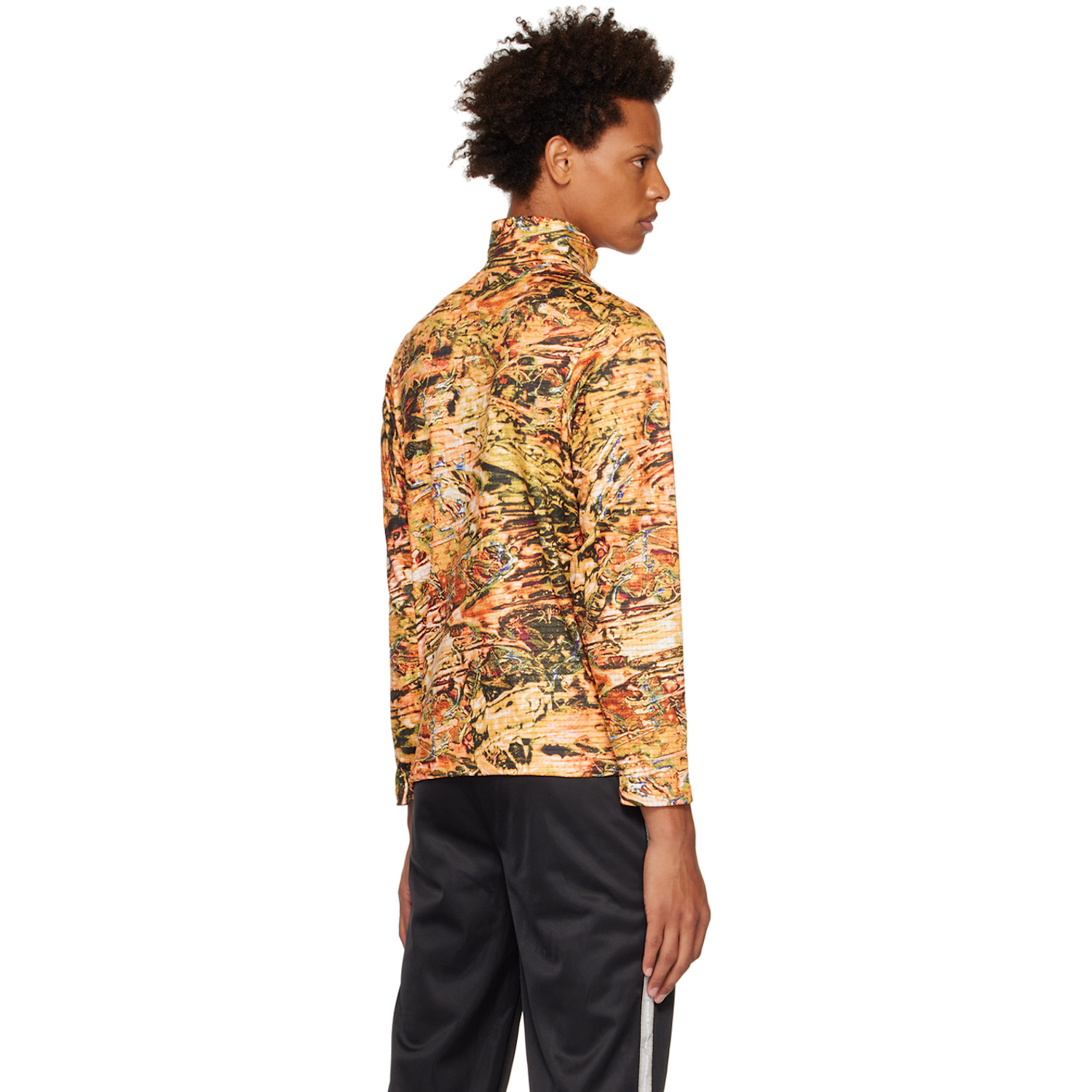  Palmer Orange Printed Sweater 