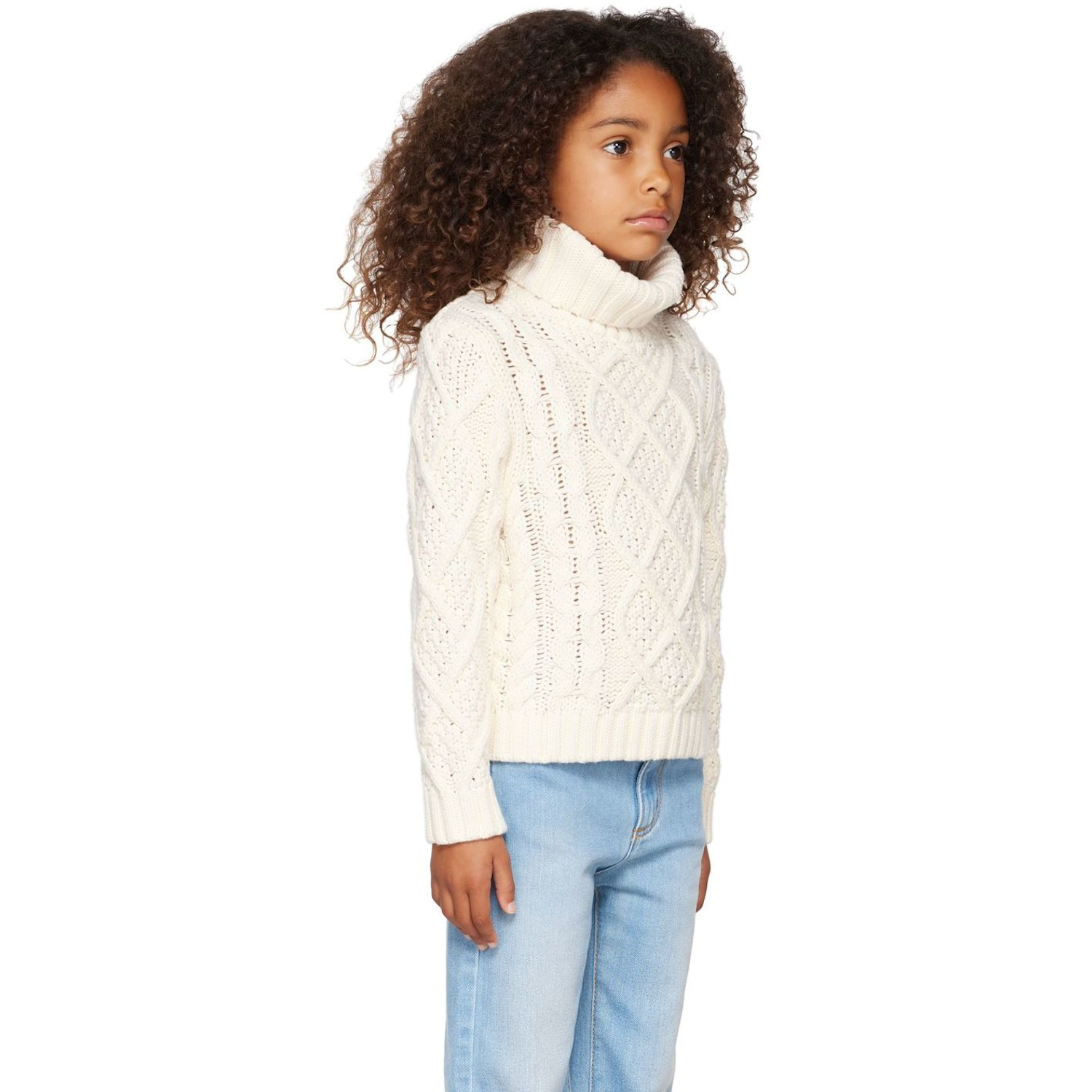  Chloé Kids Off-white Chunky Turtleneck 