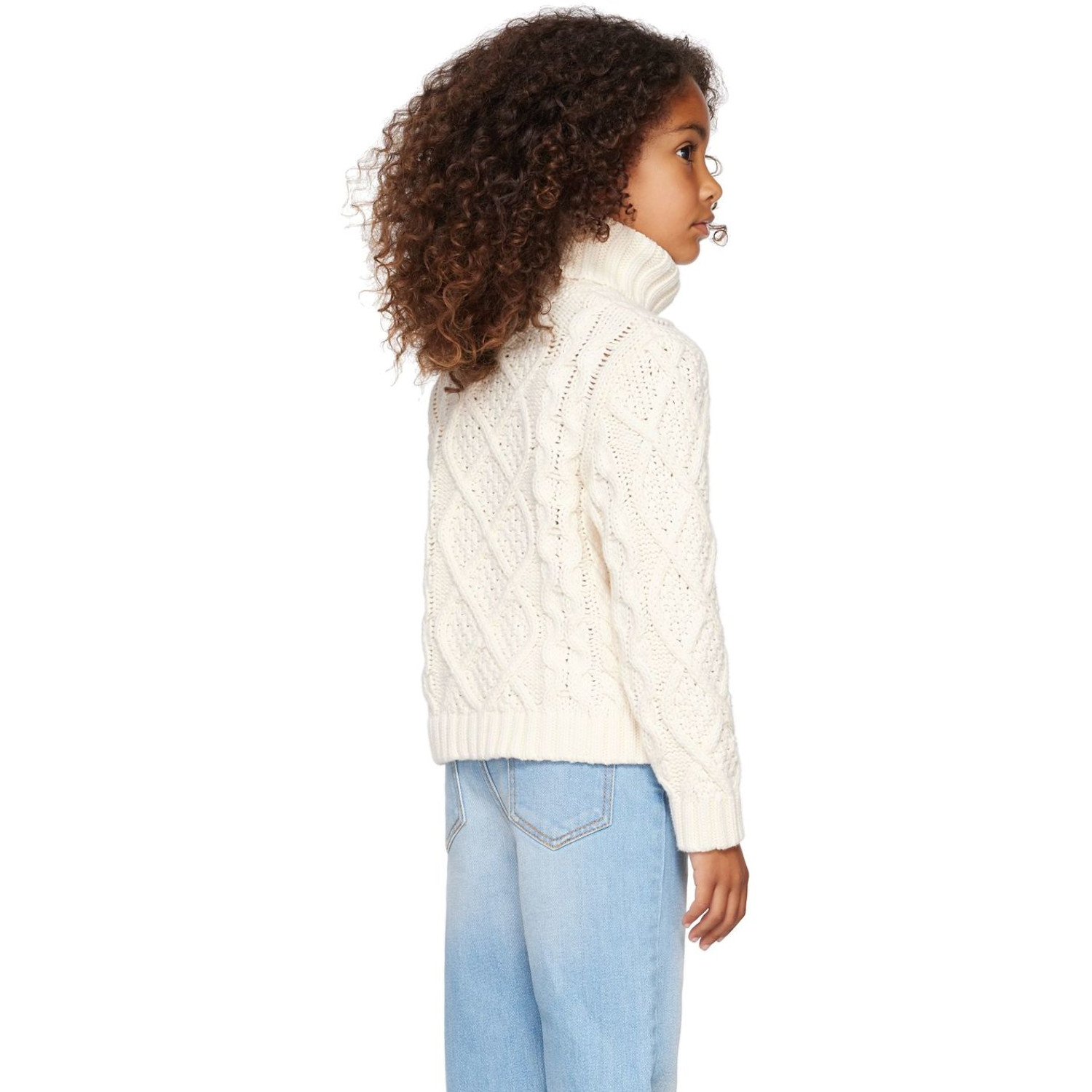  Chloé Kids Off-white Chunky Turtleneck 
