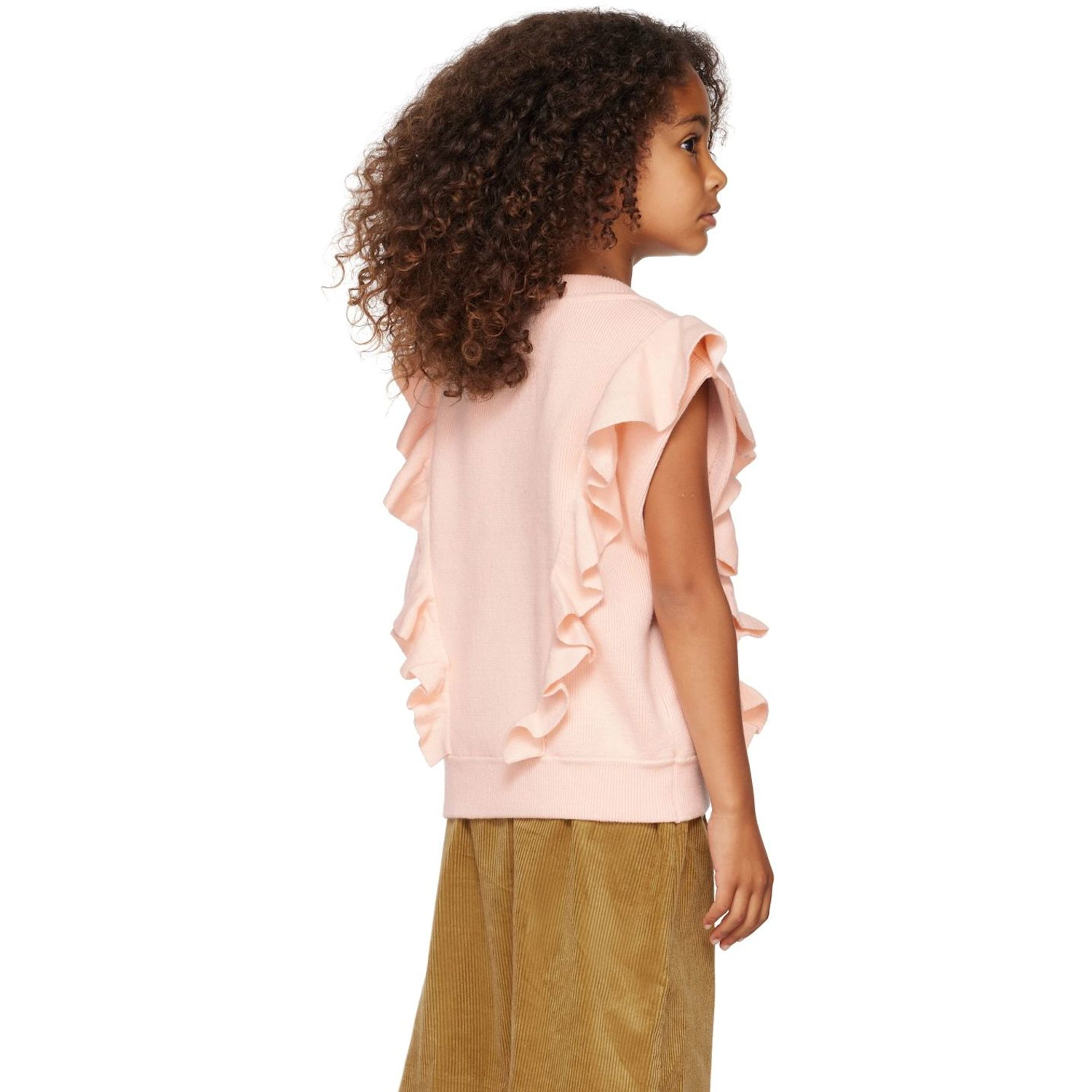  chloé Enfant | Gilet Rose à Volants 