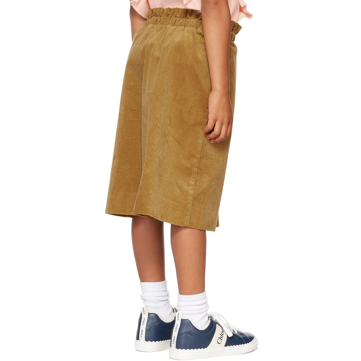  Chloé Kids Yellow Corduroy Maxi Skirt 