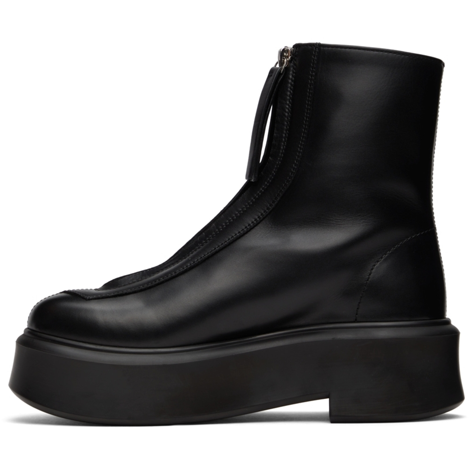  The Row Black Zipped I Ankle Boots 