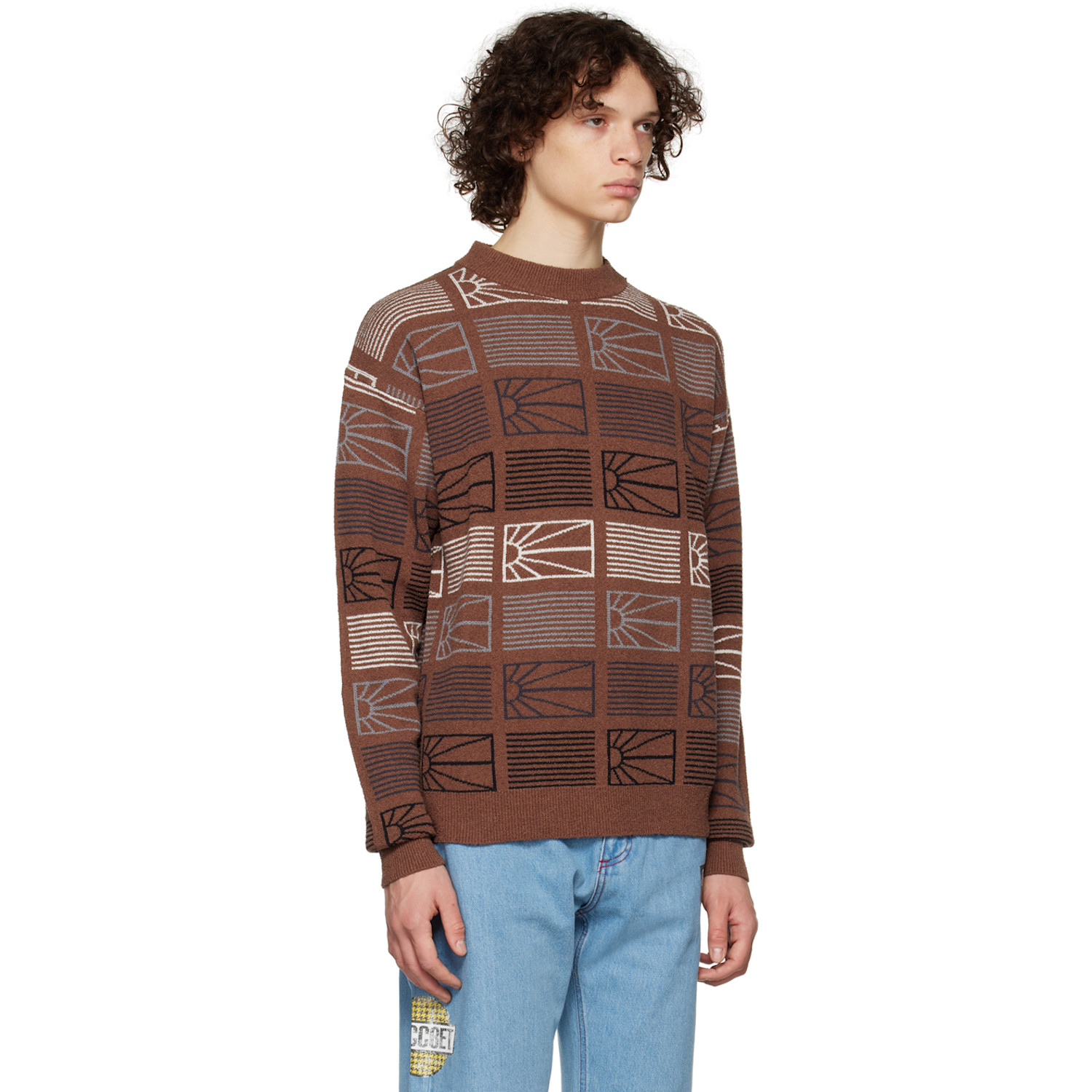  Rassvet Brown Jacquard Sweater 