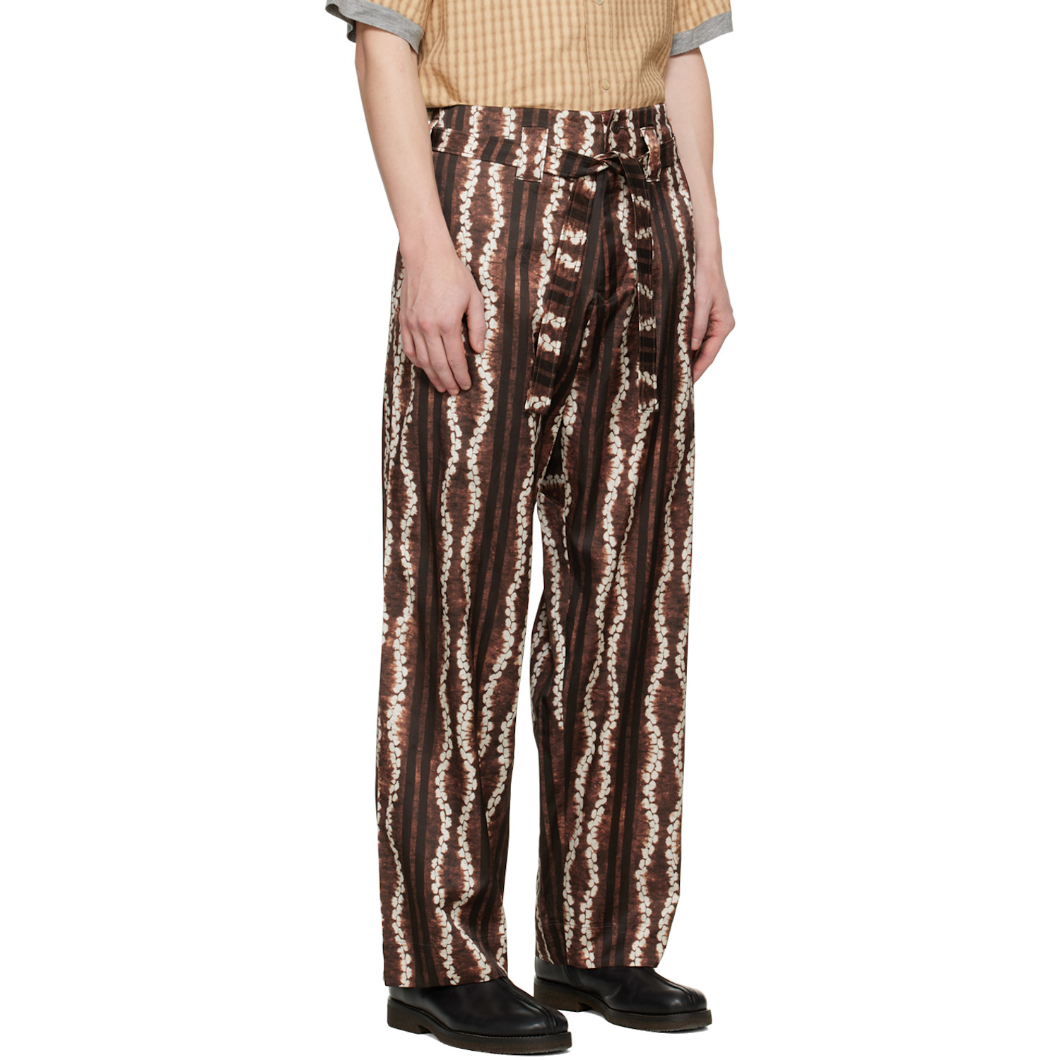  Nicholas Daley Brown & White Roketsu-dyed Trousers 