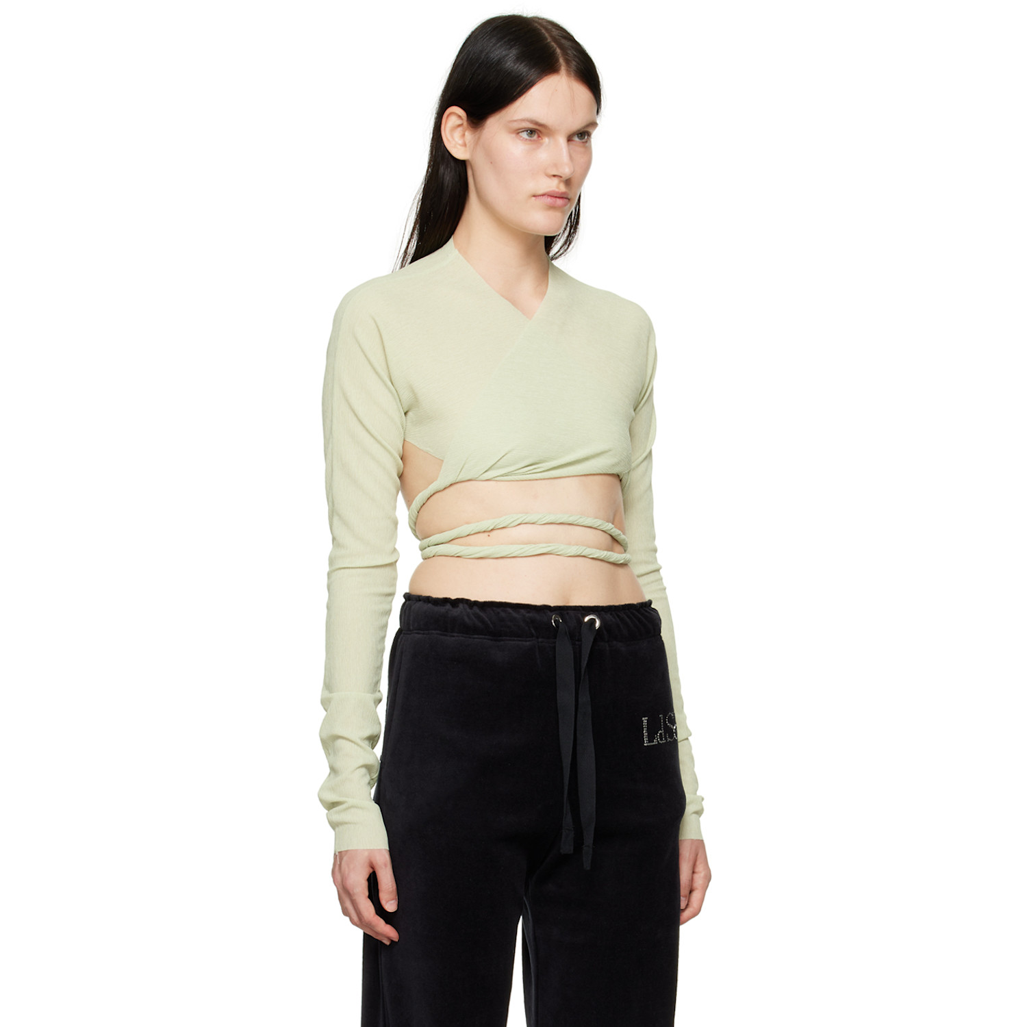  Ludovic De Saint Sernin Green Cache Cœur Long Sleeve T-shirt 