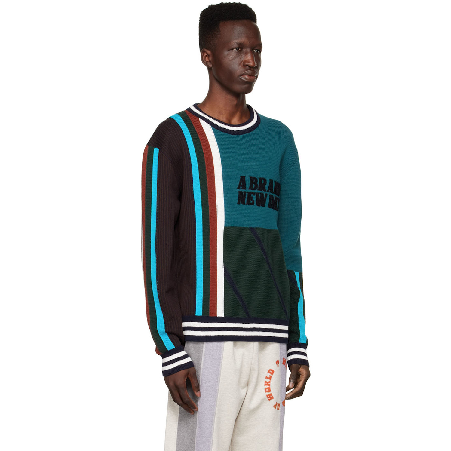  Ahluwalia &paulsmith Ssense Exclusive Green Cotton Sweater 