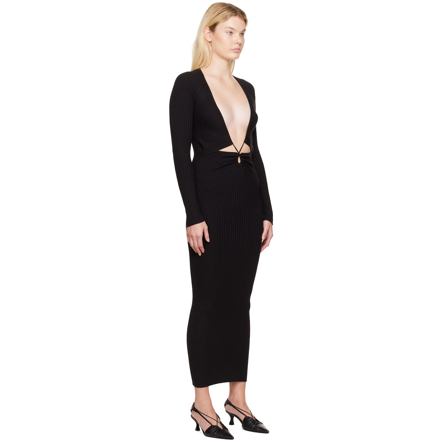  Wynn Hamlyn Black Linda Maxi Dress 