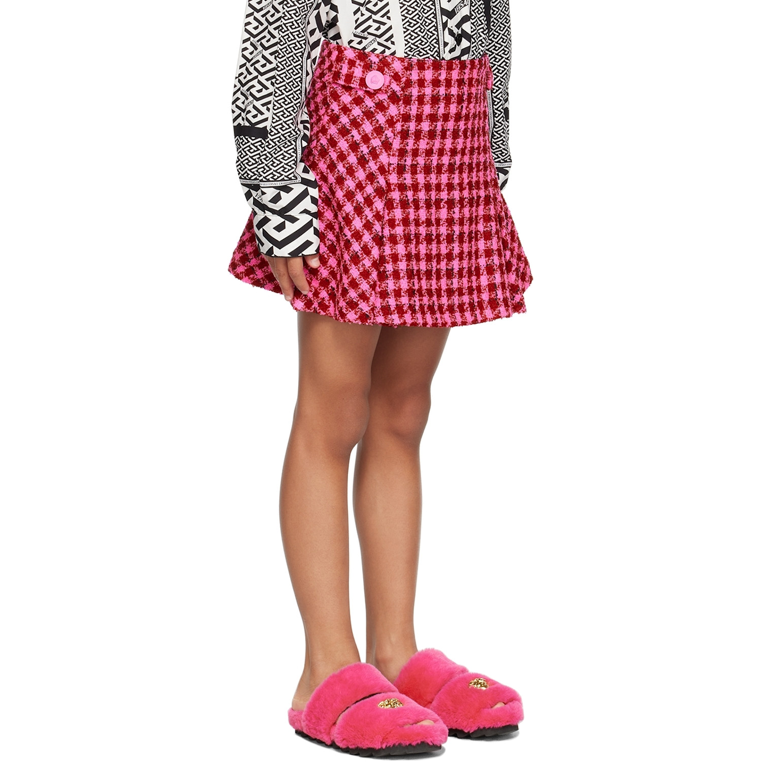  Versace Kids Pink Medusa Skirt 