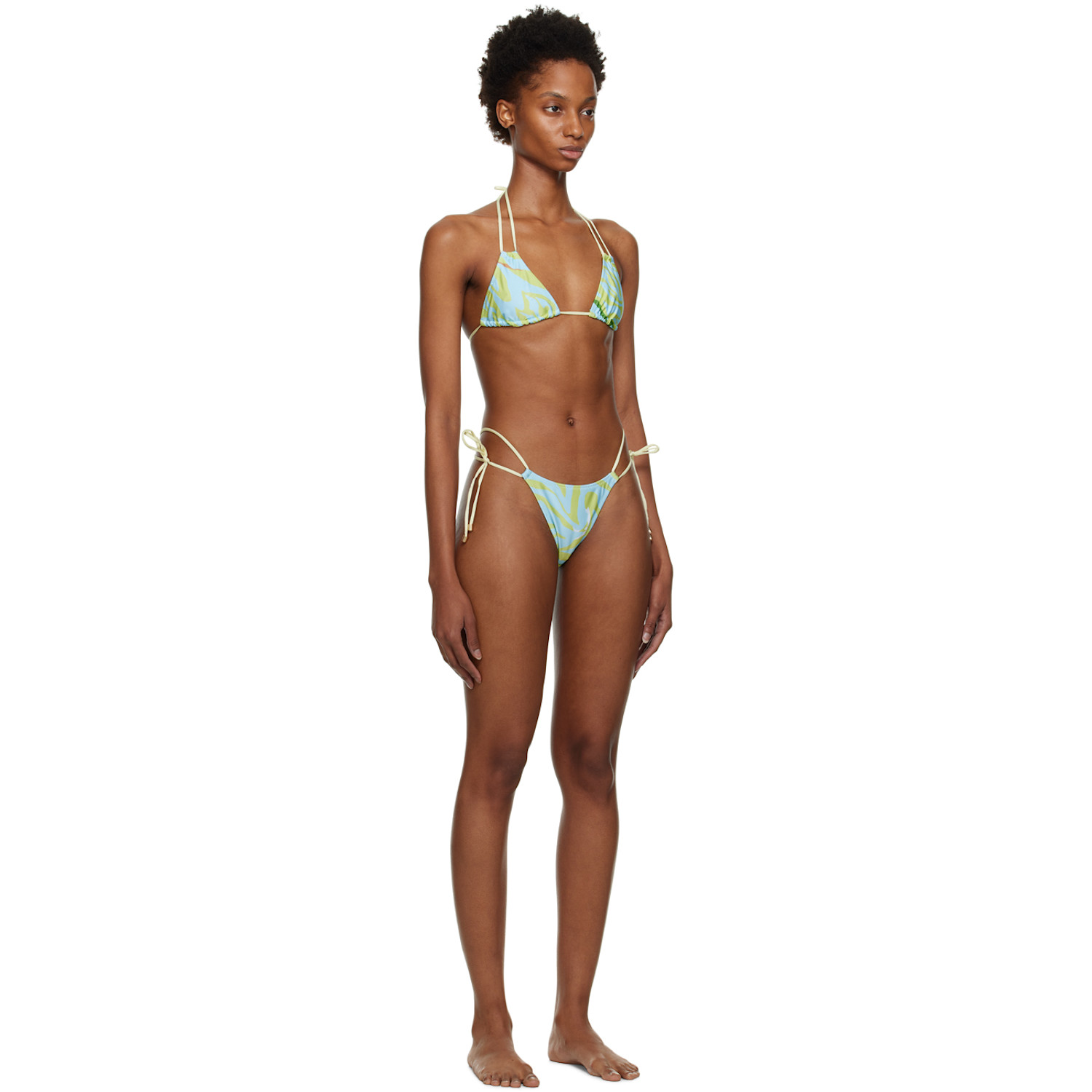  Dos Swim Ssense Exclusive Blue Ty Top & Luna Bottom Bikini 