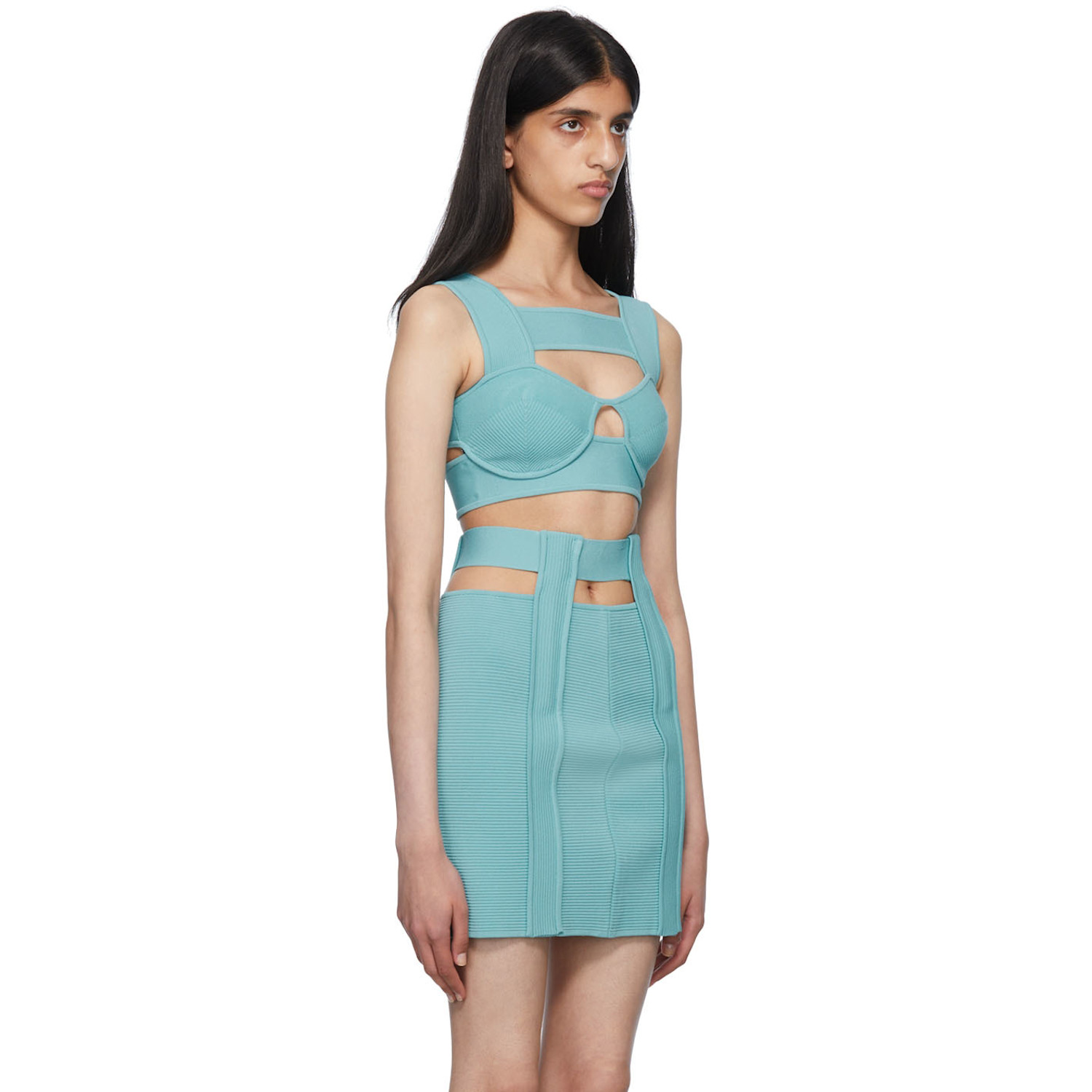  Herve Leger Bluerecycled Rayon Tank Top 