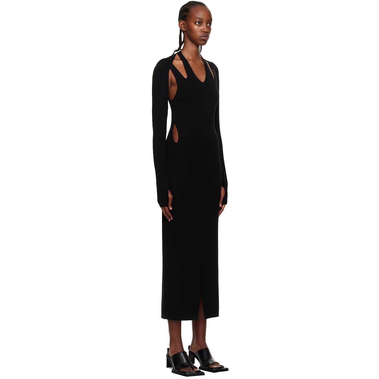  Dion Lee Black Plaited Midi Dress 