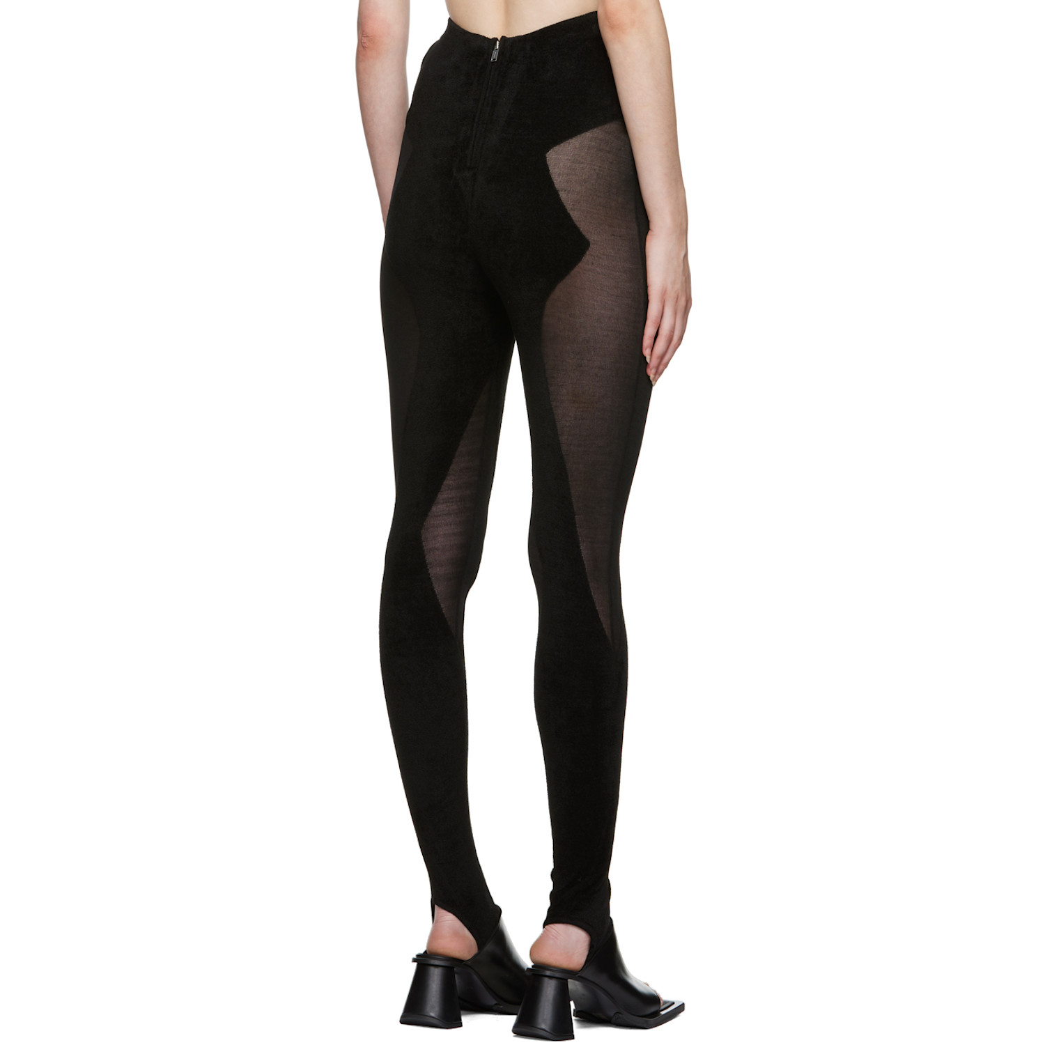  Dion Lee Black Chenille Intarsia Leggings 