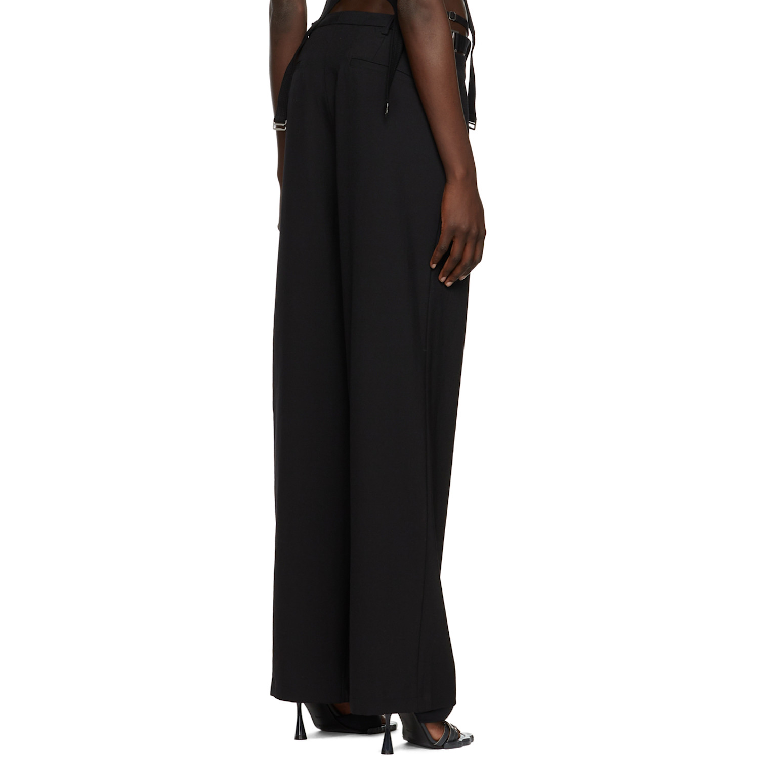  Dion Lee Black Lingerie Wool Trousers 