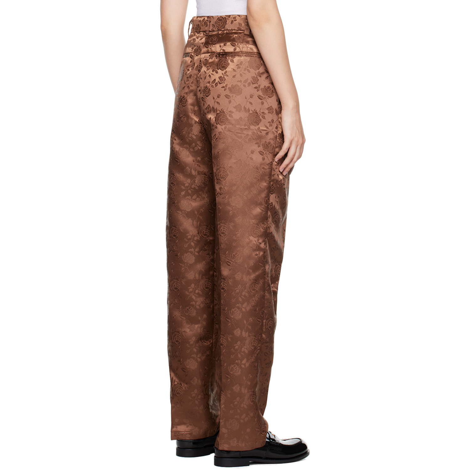  Tanner Fletcher Brown Clemence Floral Trousers 