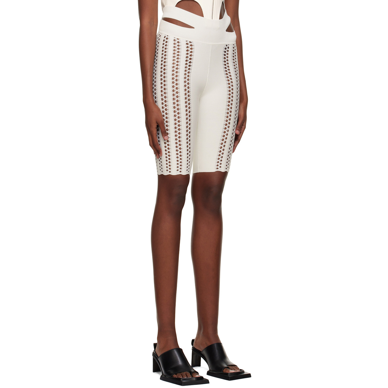  Dion Lee White Column Shorts 