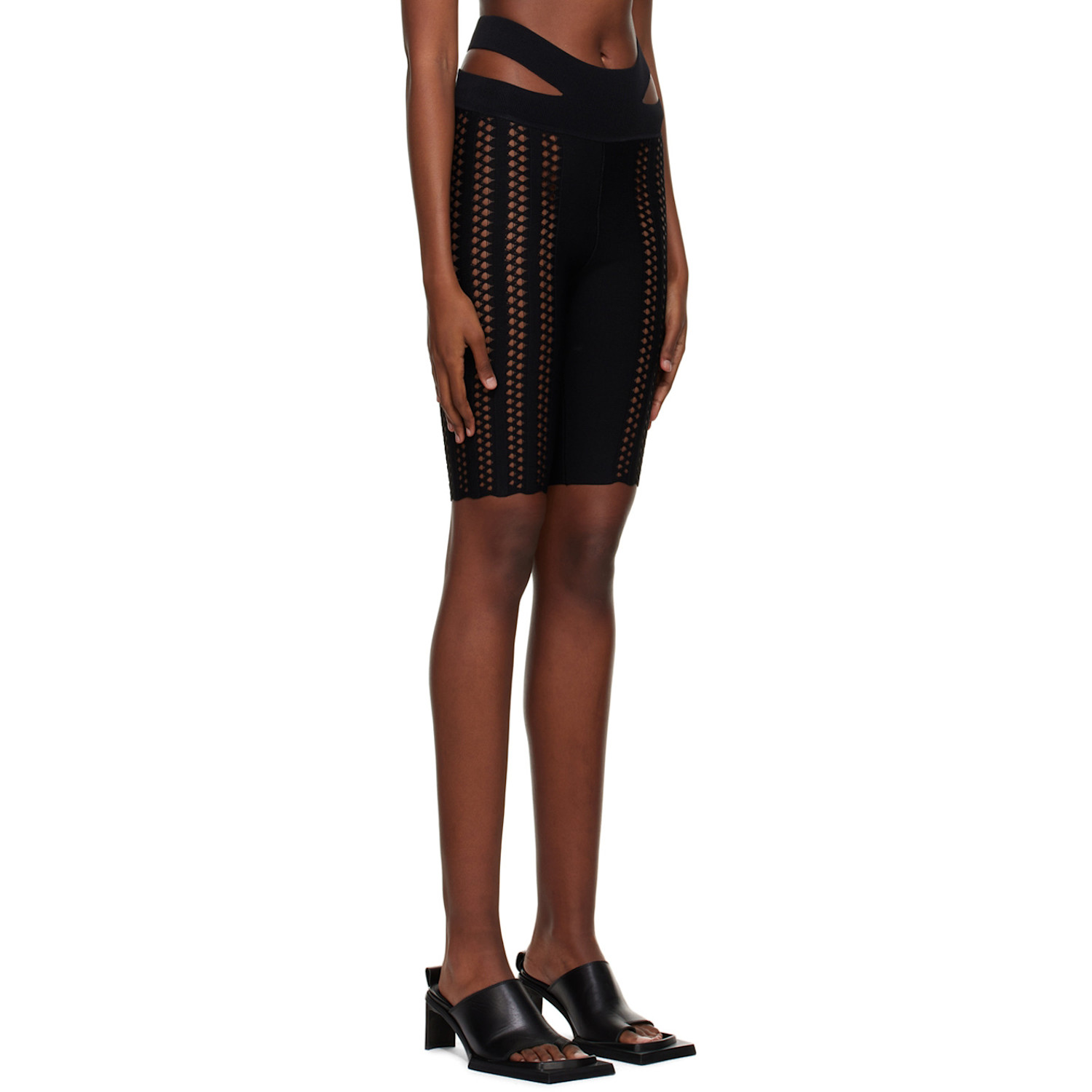  Dion Lee Black Column Shorts 