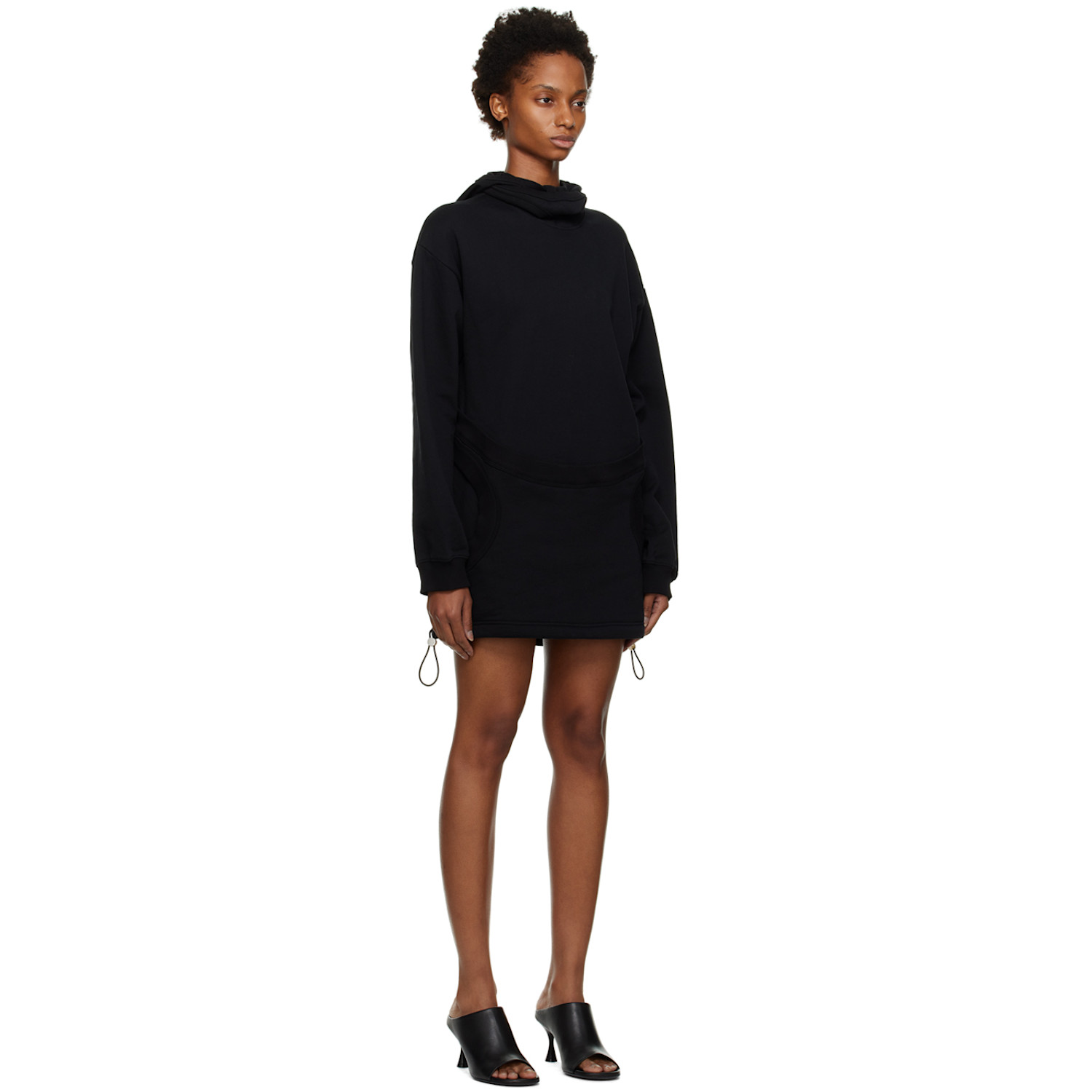  Dion Lee Black Interlock Mask Hoodie 
