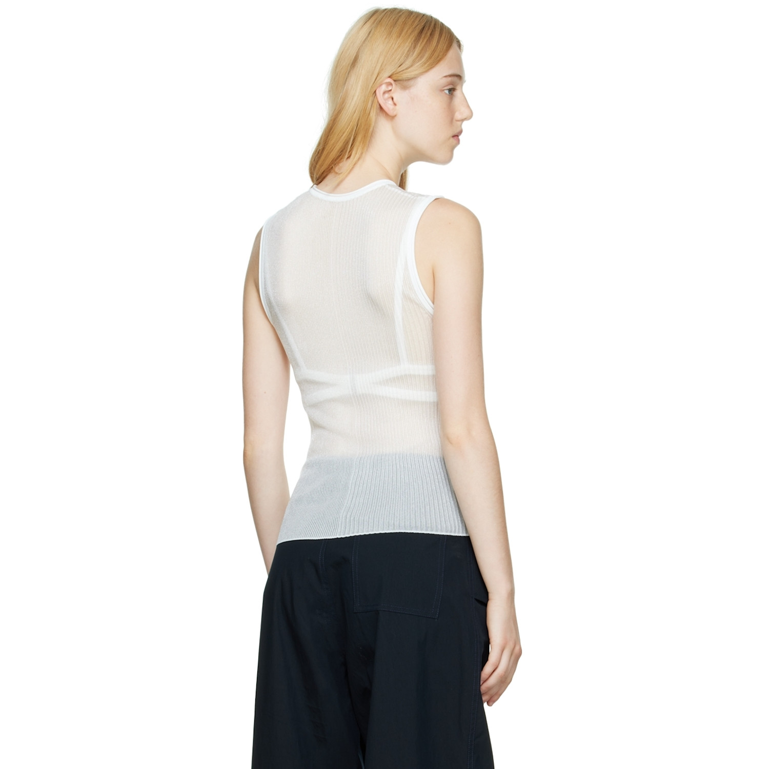  Dion Lee Off-white Rib Tank Top 