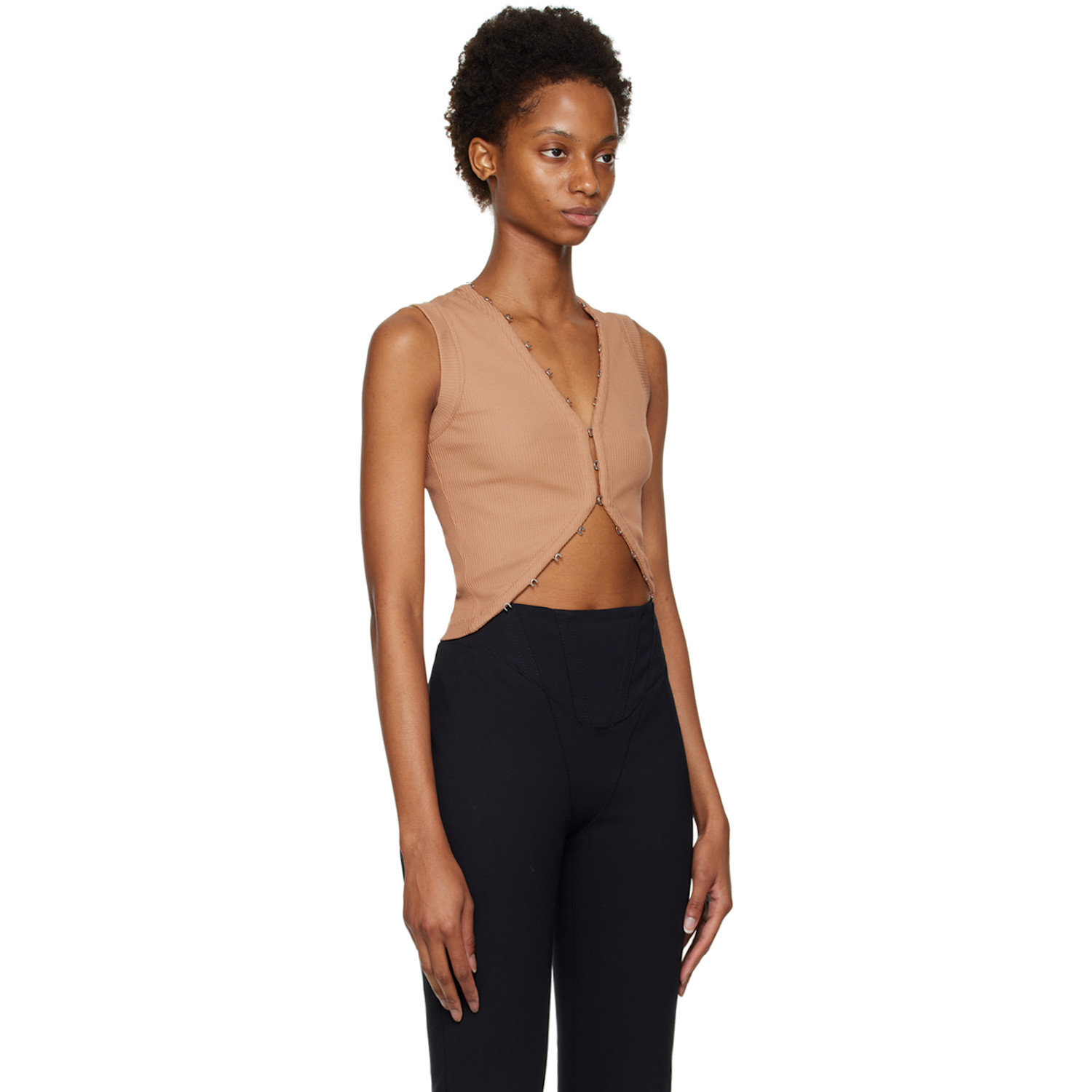  Dion Lee Tan Hook & Eye Tank Top 