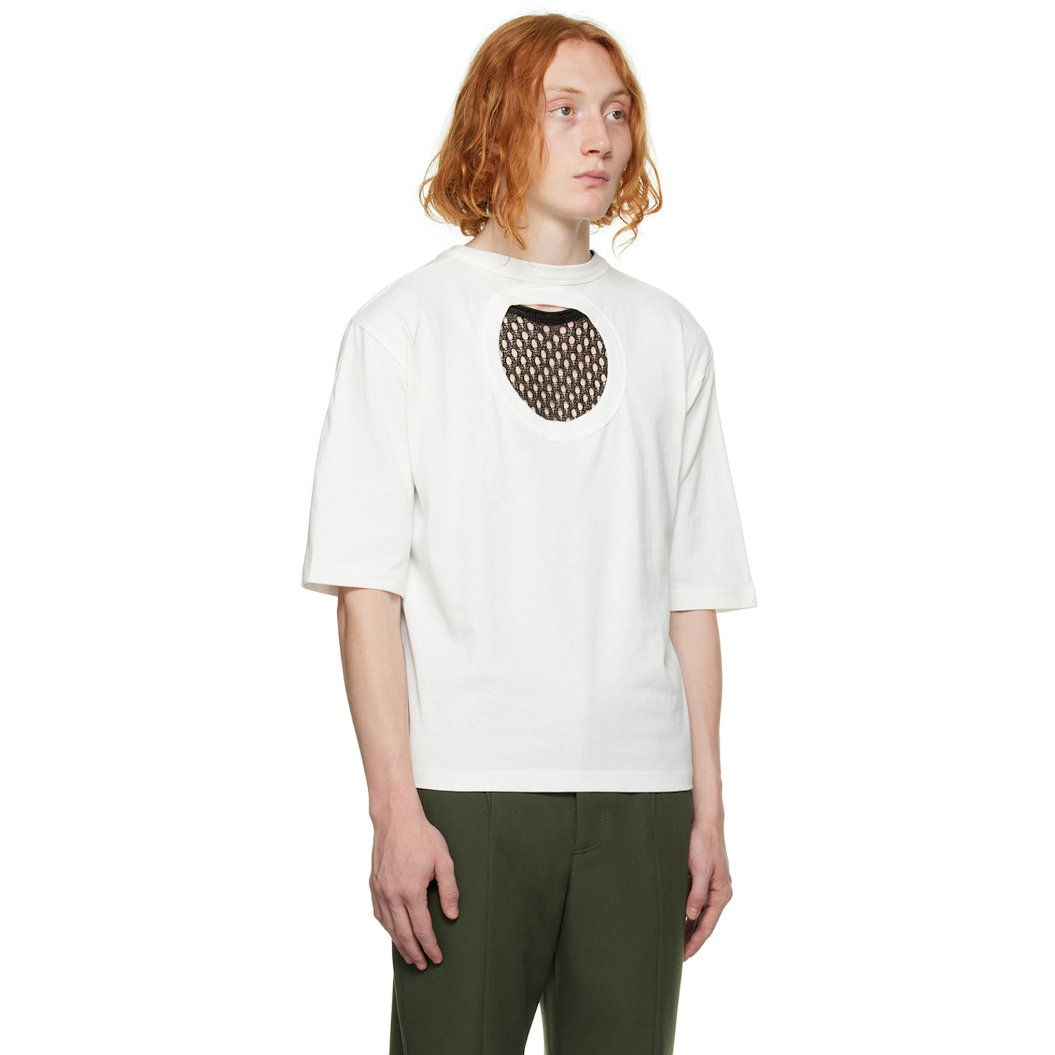  Dion Lee White Cutout T-shirt 