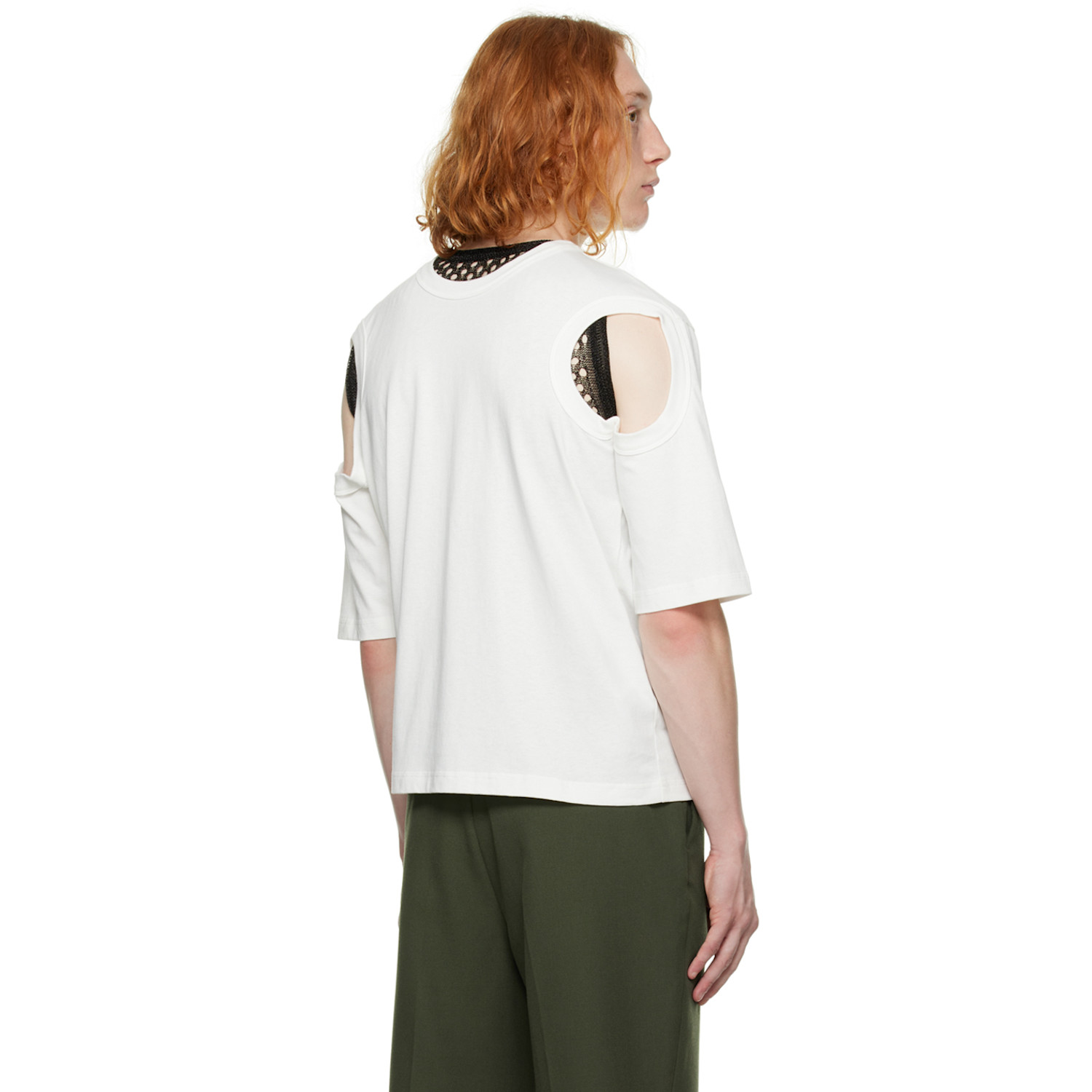  Dion Lee White Cutout T-shirt 