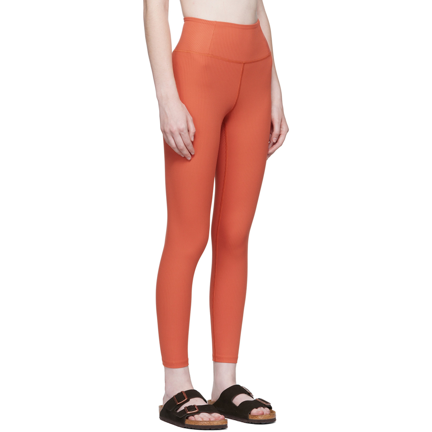  Girlfriend Collective Red Rib High-rise Leggings 
