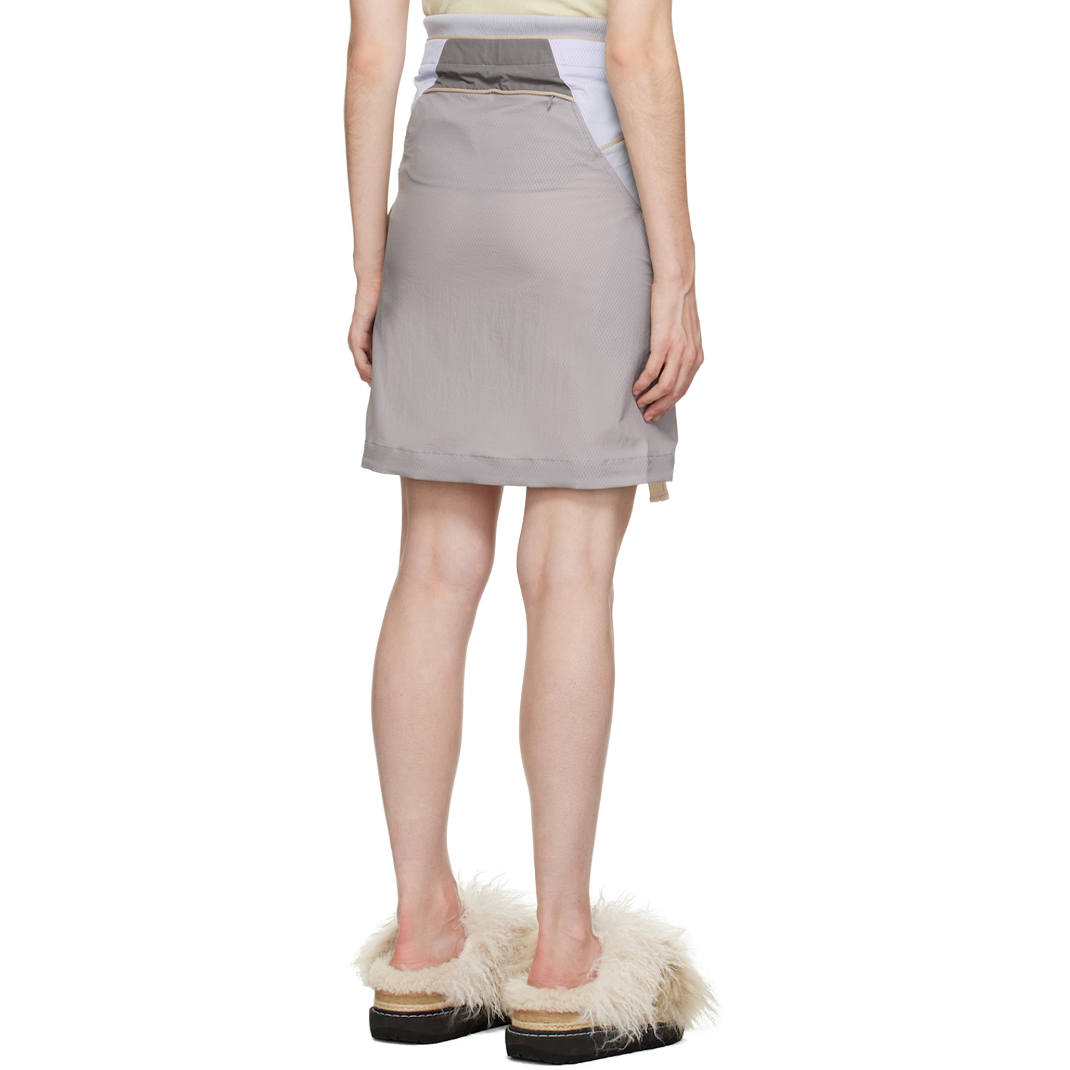  Hyein Seo Gray Paneled Midi Skirt 