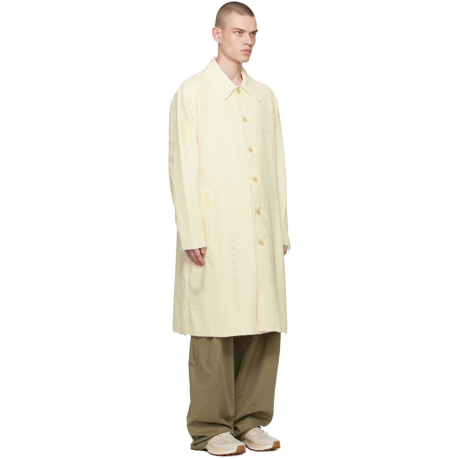 Hyein Seo Off-white Double Layer Coat 