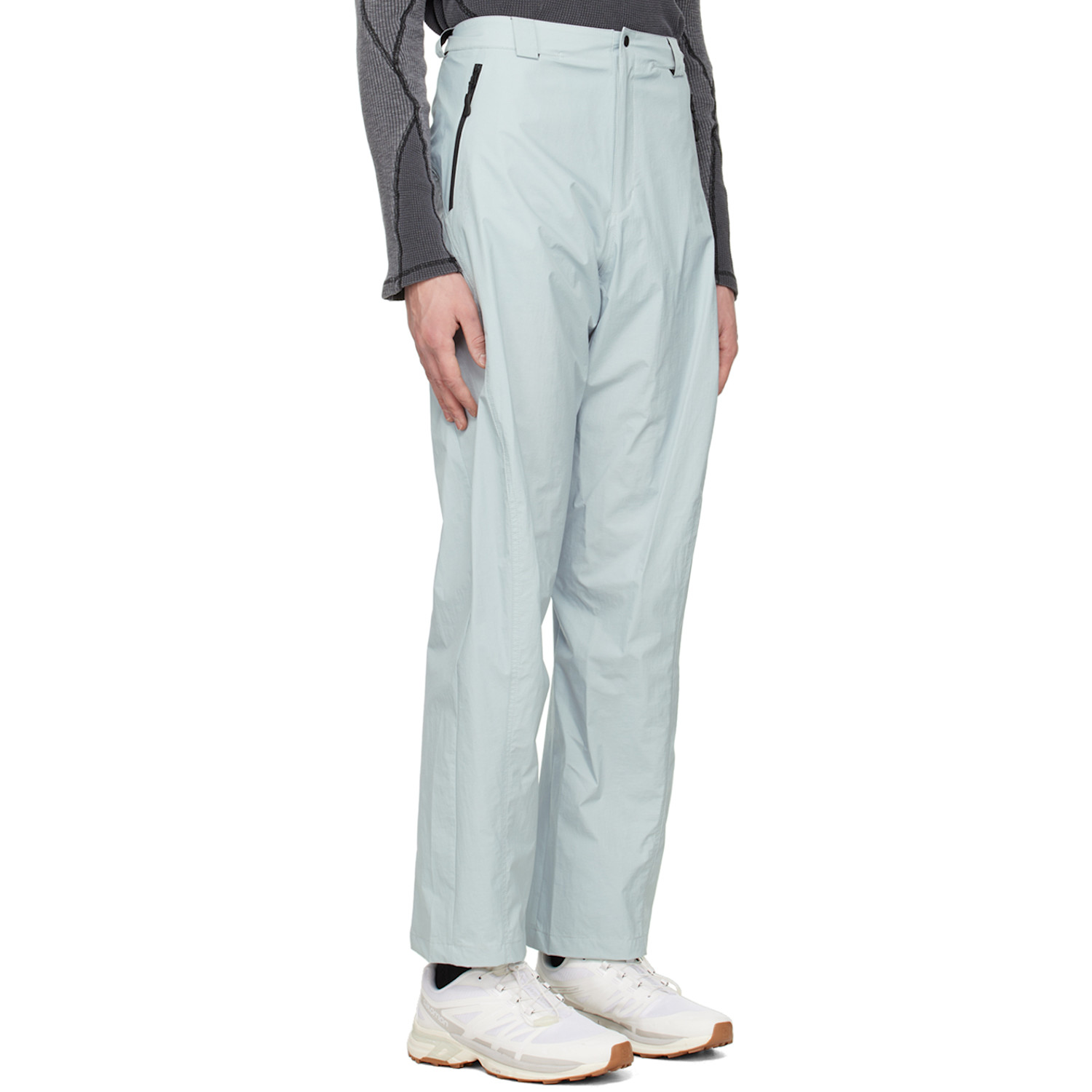  Hyein Seo Blue Paneled Trousers 