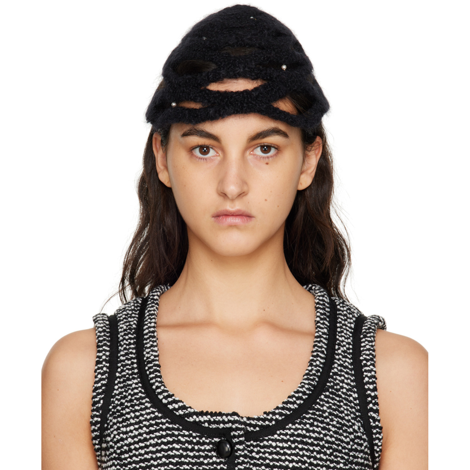 Rui Black Mohair Beanie